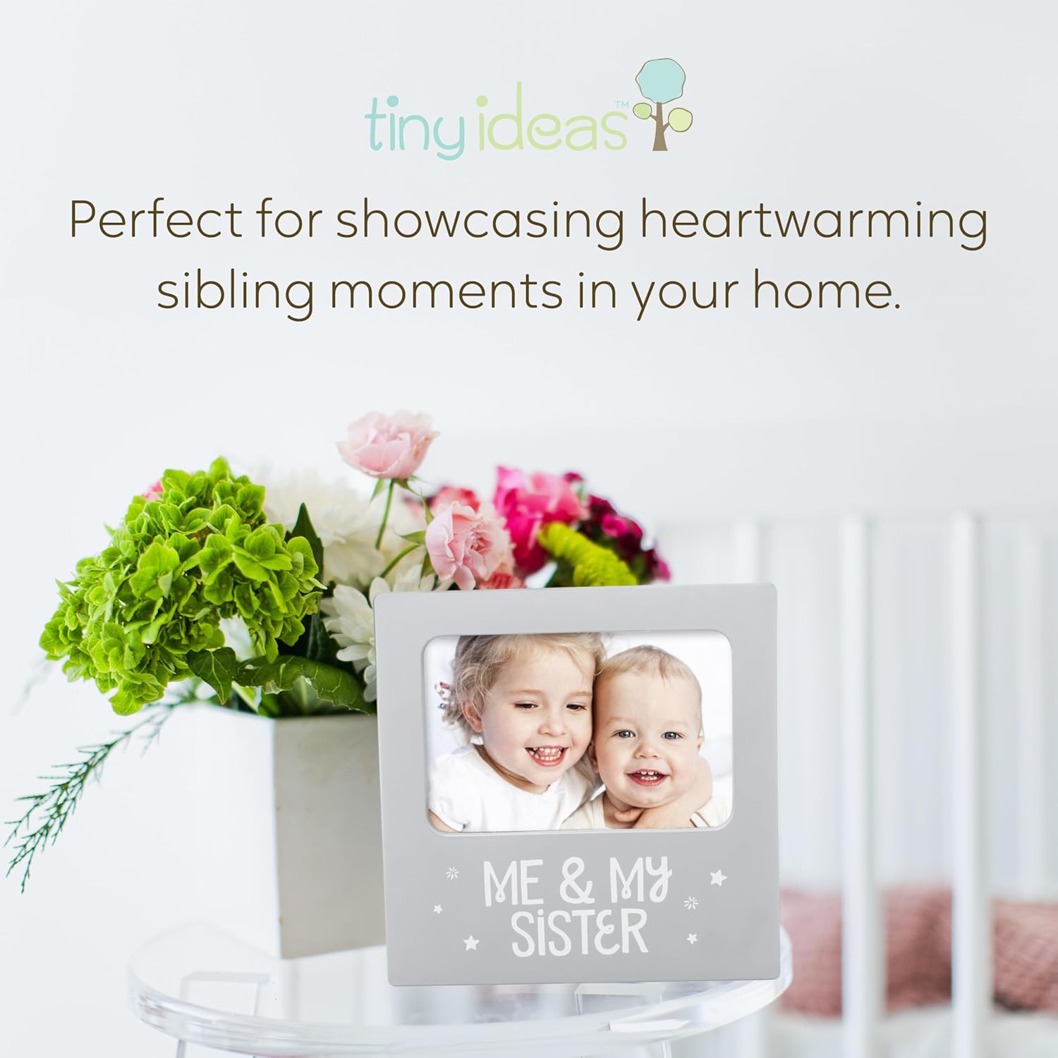Tiny Ideas Sibling Photo Frame for Baby Keepsakes