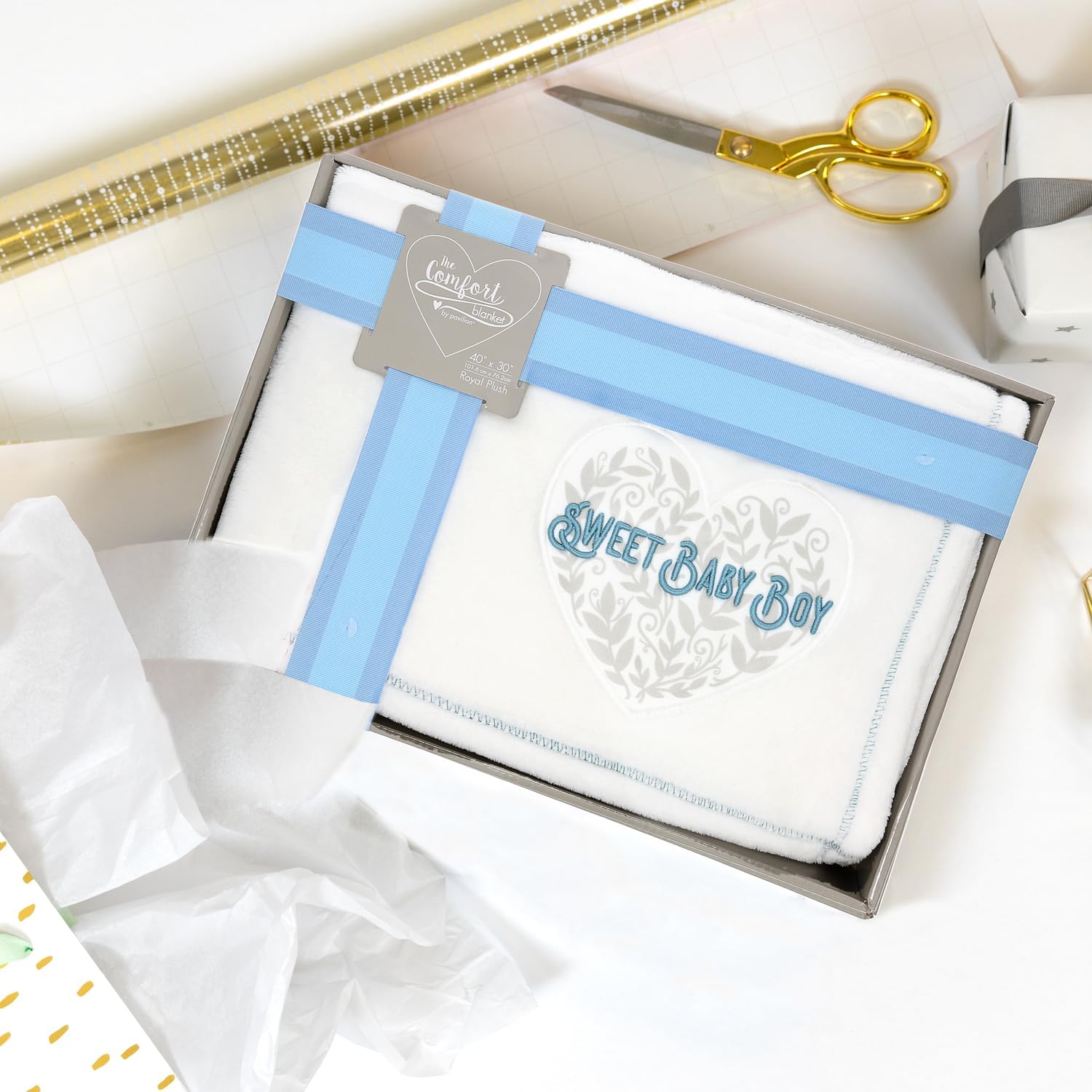 Pavilion Gift Company - Sweet Baby Boy Blanket 30x40