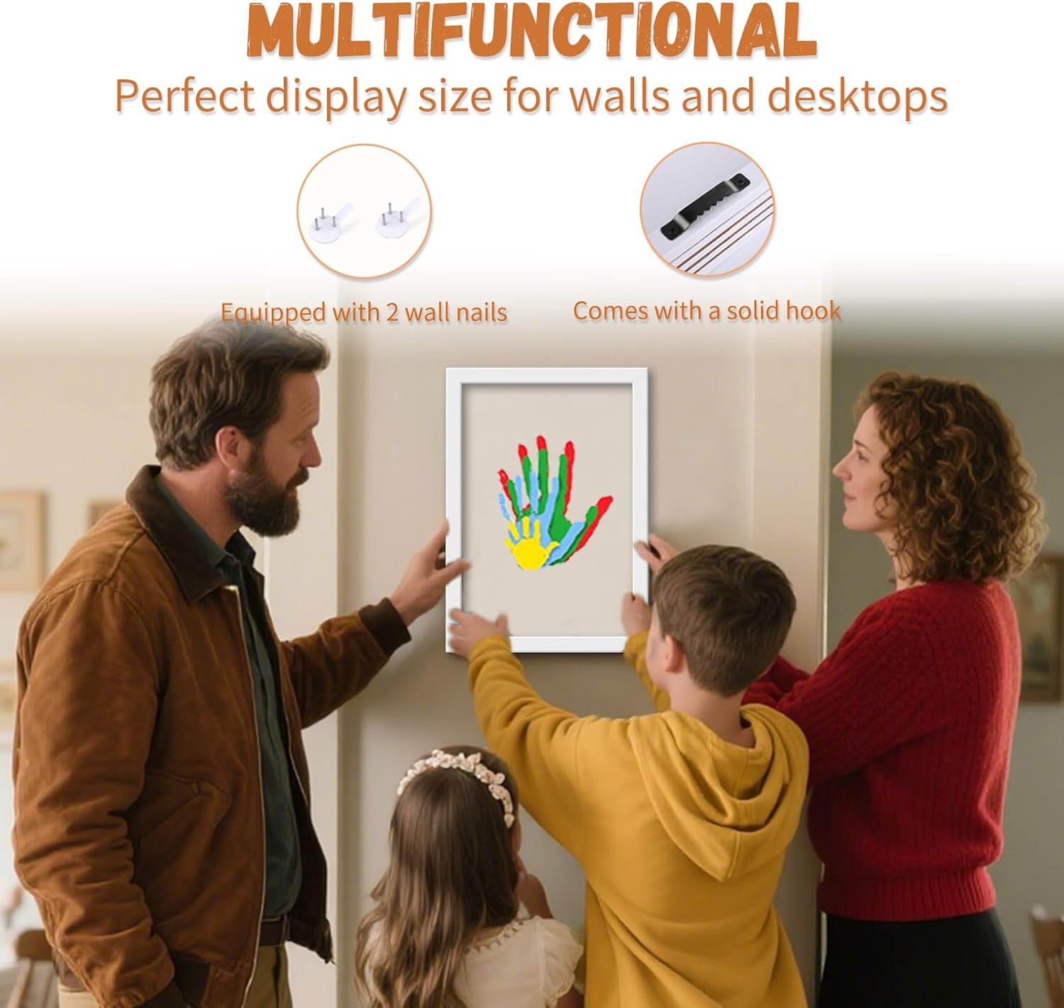 VidwanHome Family Handprint Kit - DIY Keepsake Frame 1