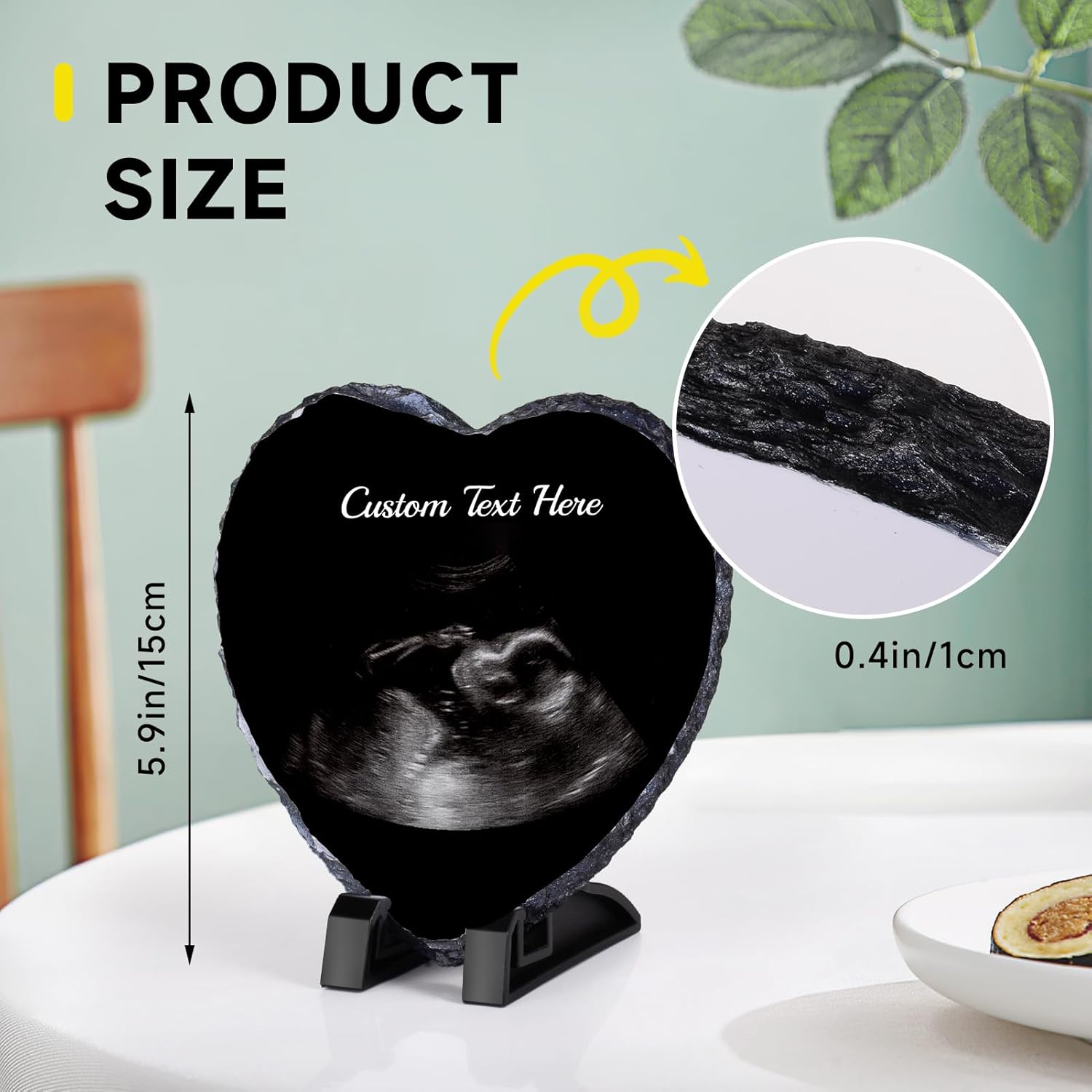 WACAR Sonogram Picture Frame - Personalized Pregnancy Keepsake Decor