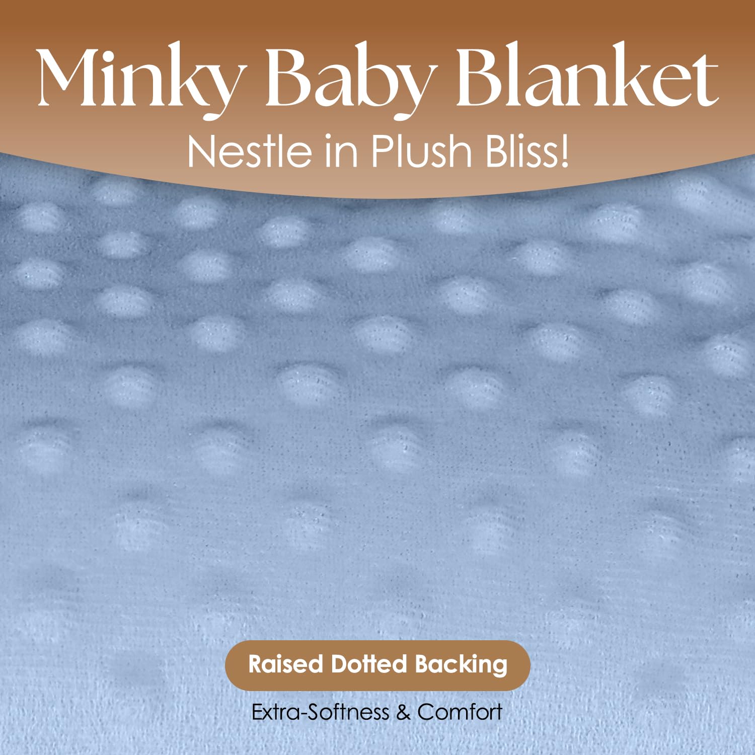 Personalized Newborn Swaddle Blanket with Name Date - Blue 40x27