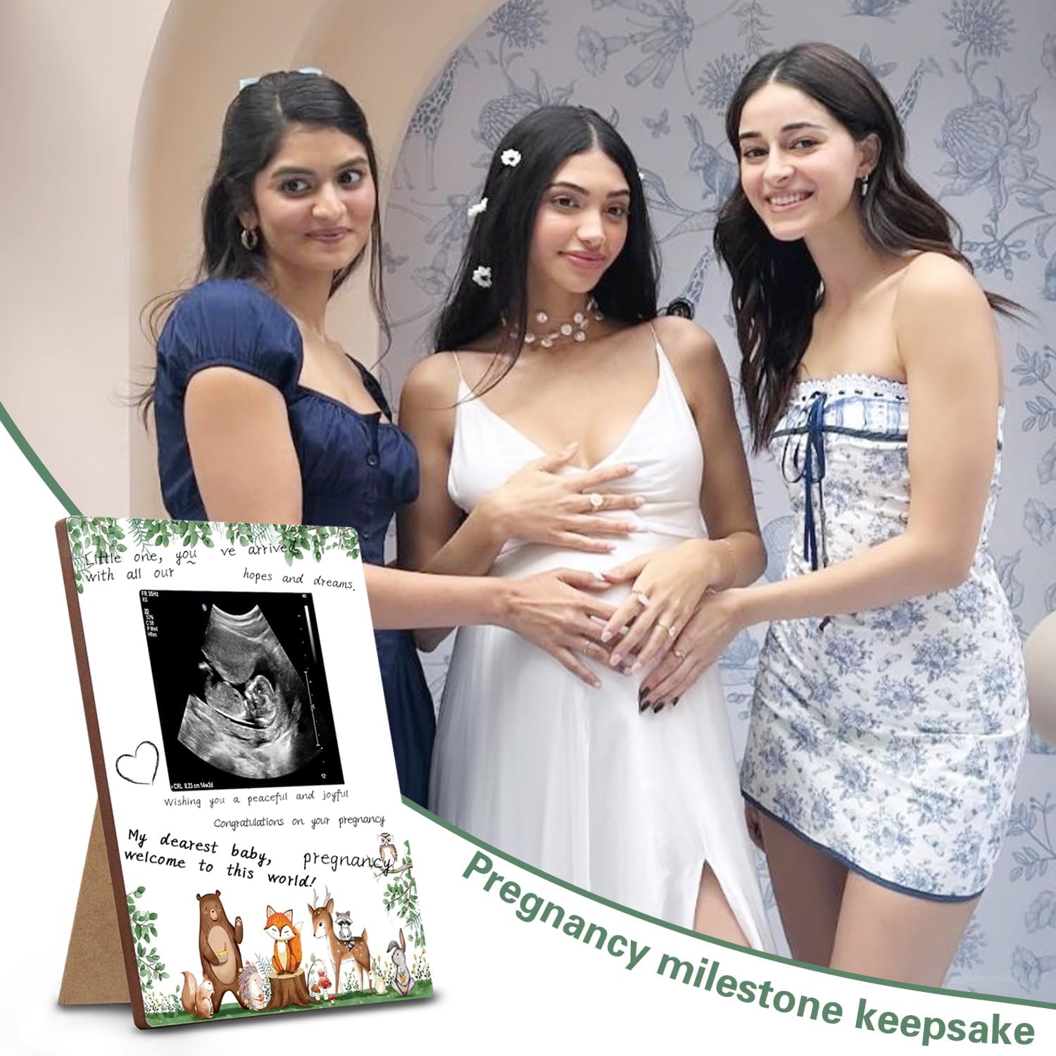 Woodland Ultrasound Picture Frame - Pregnancy Keepsake Baby Shower Decor
