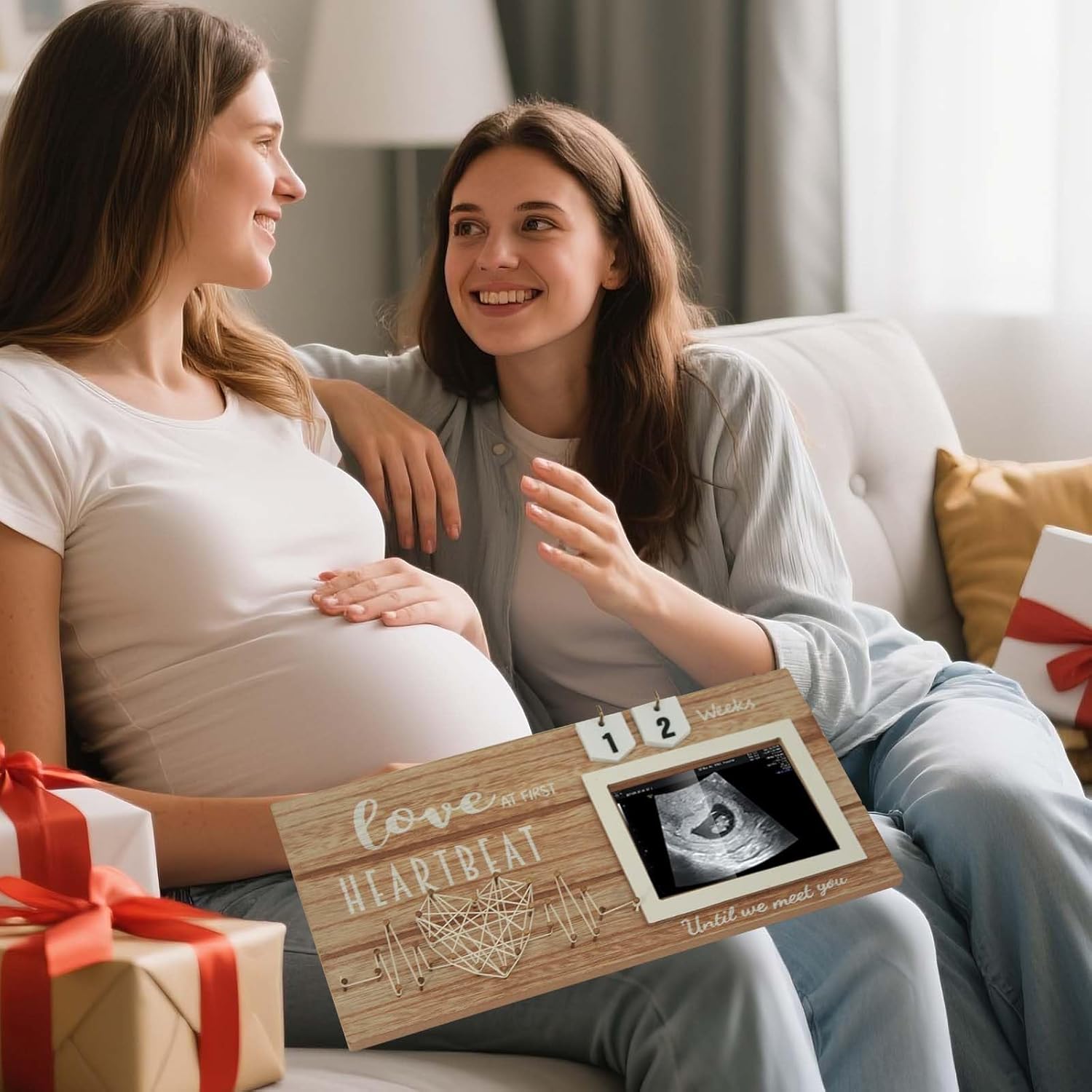 KAIOTYA Baby Sonogram Picture Frame with Countdown and ECG Symbol