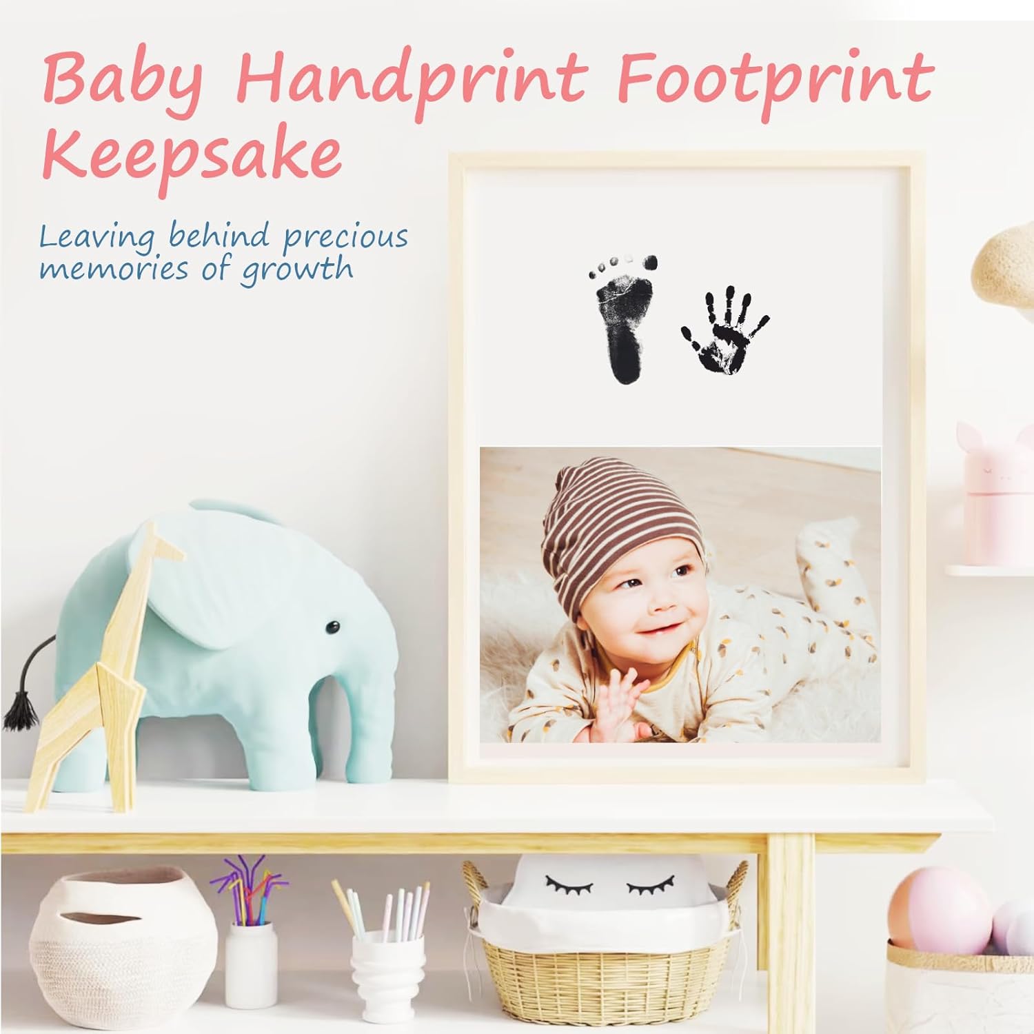 Tubuui Inkless Baby Hand Footprint Kit for Keepsakes