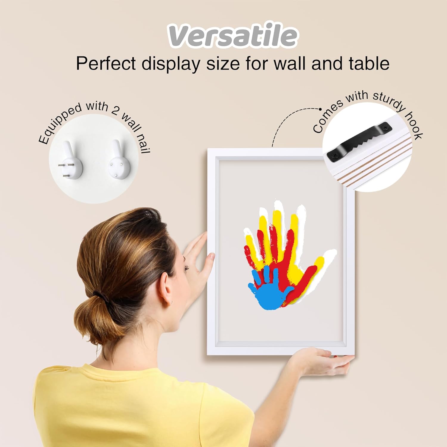 Omrhvi Family Handprint Kit with Frame and Paints