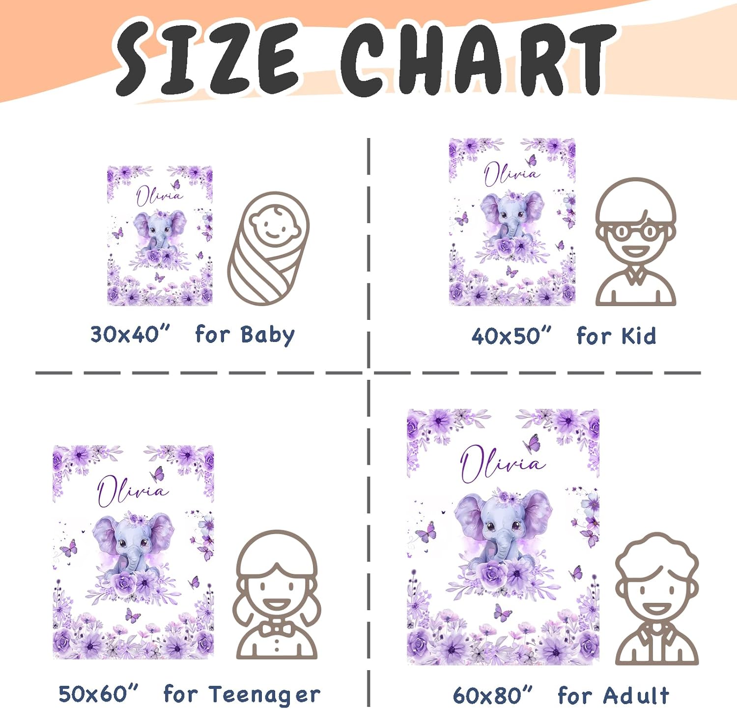 Personalized Baby Blanket with Name for Girls