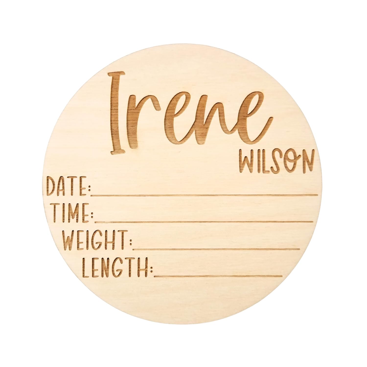 Personalized Newborn Baby Announcement Sign - Custom Birth Stat Sign for Hospital