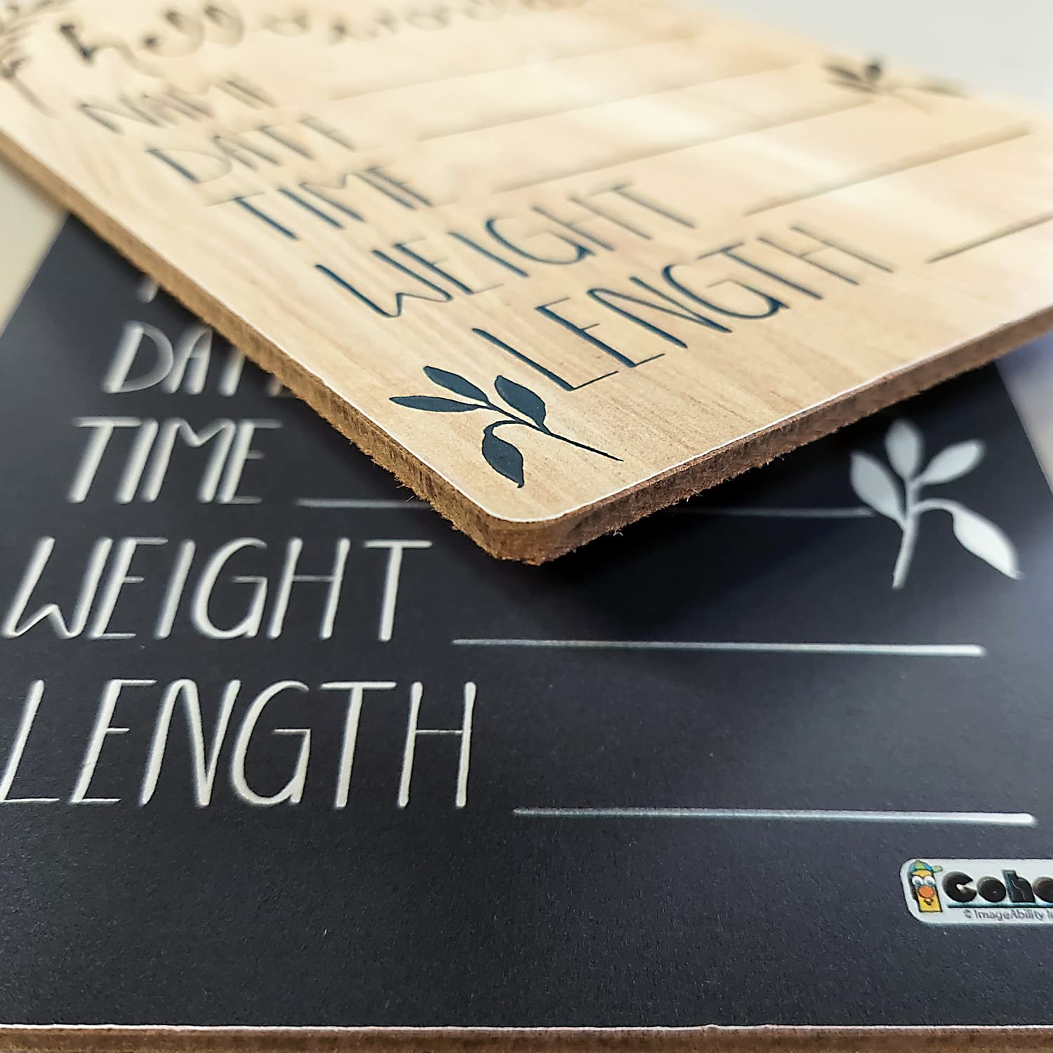 Cohas Hello World Newborn Baby Announcement Wood Sign with Boat Theme