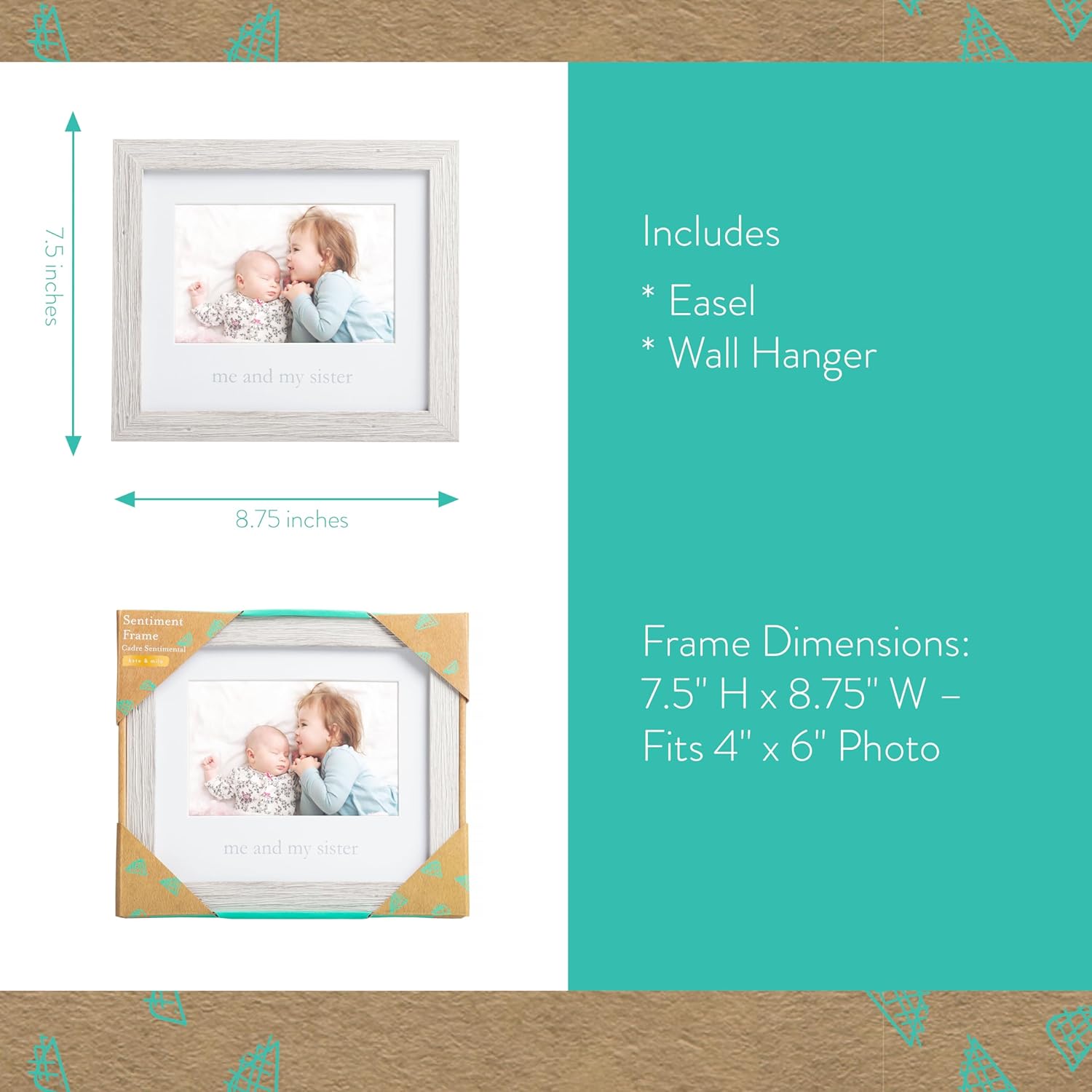 Kate Milo Rustic Sibling Frame