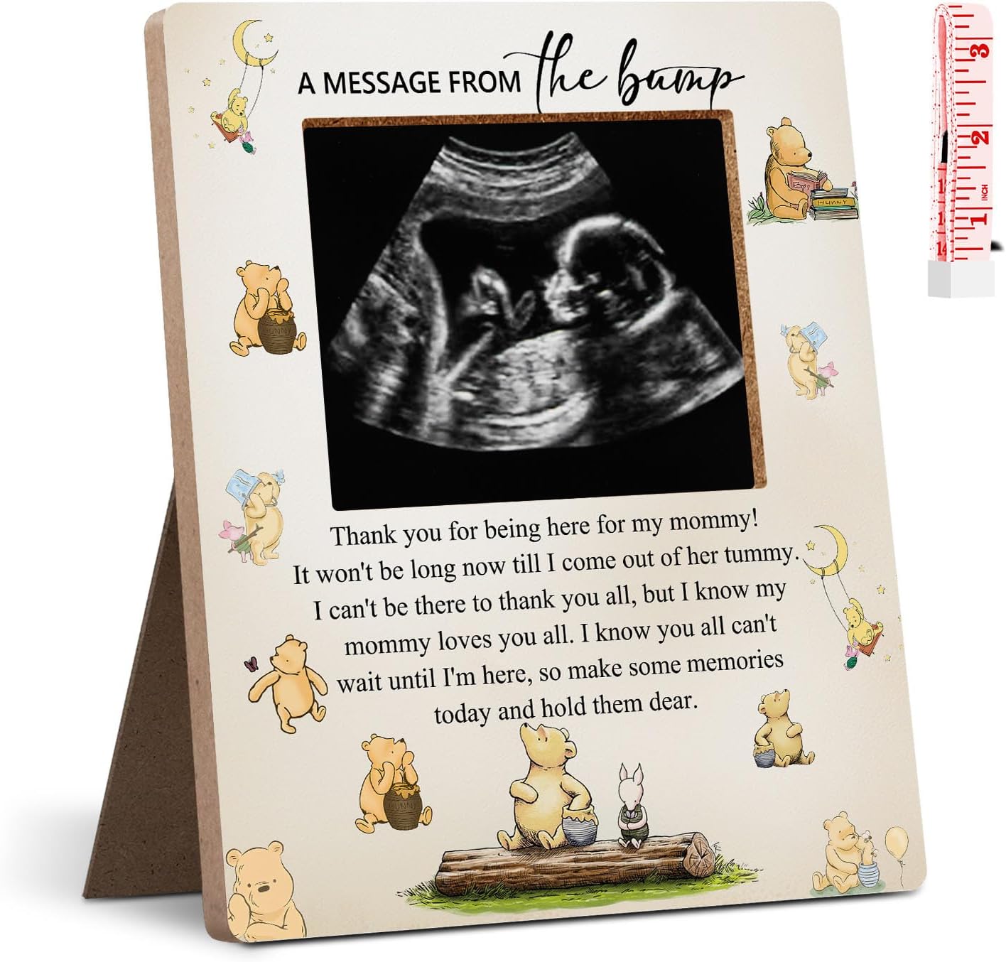Winnie Baby Shower Sign Frame Gender Reveal Keepsake