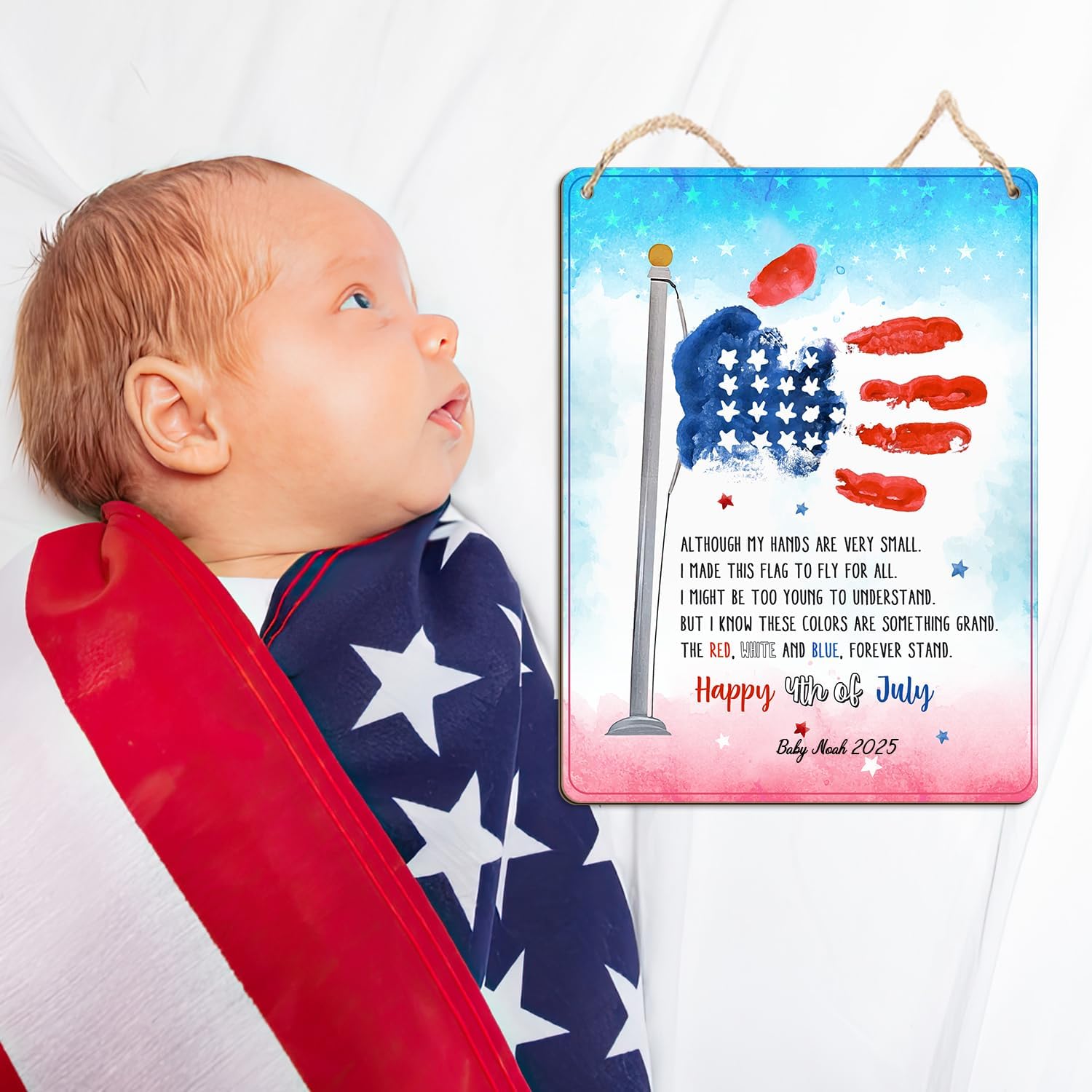TRUMPETIC 4th of July Handprint Flag Craft with Poem