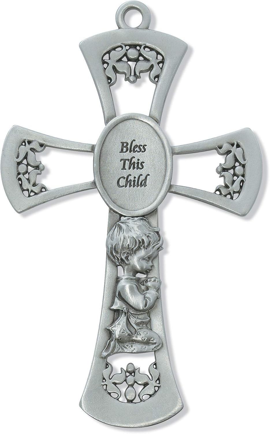 Religious Supply Center McVan 6 Pewter Baby Boy Cross