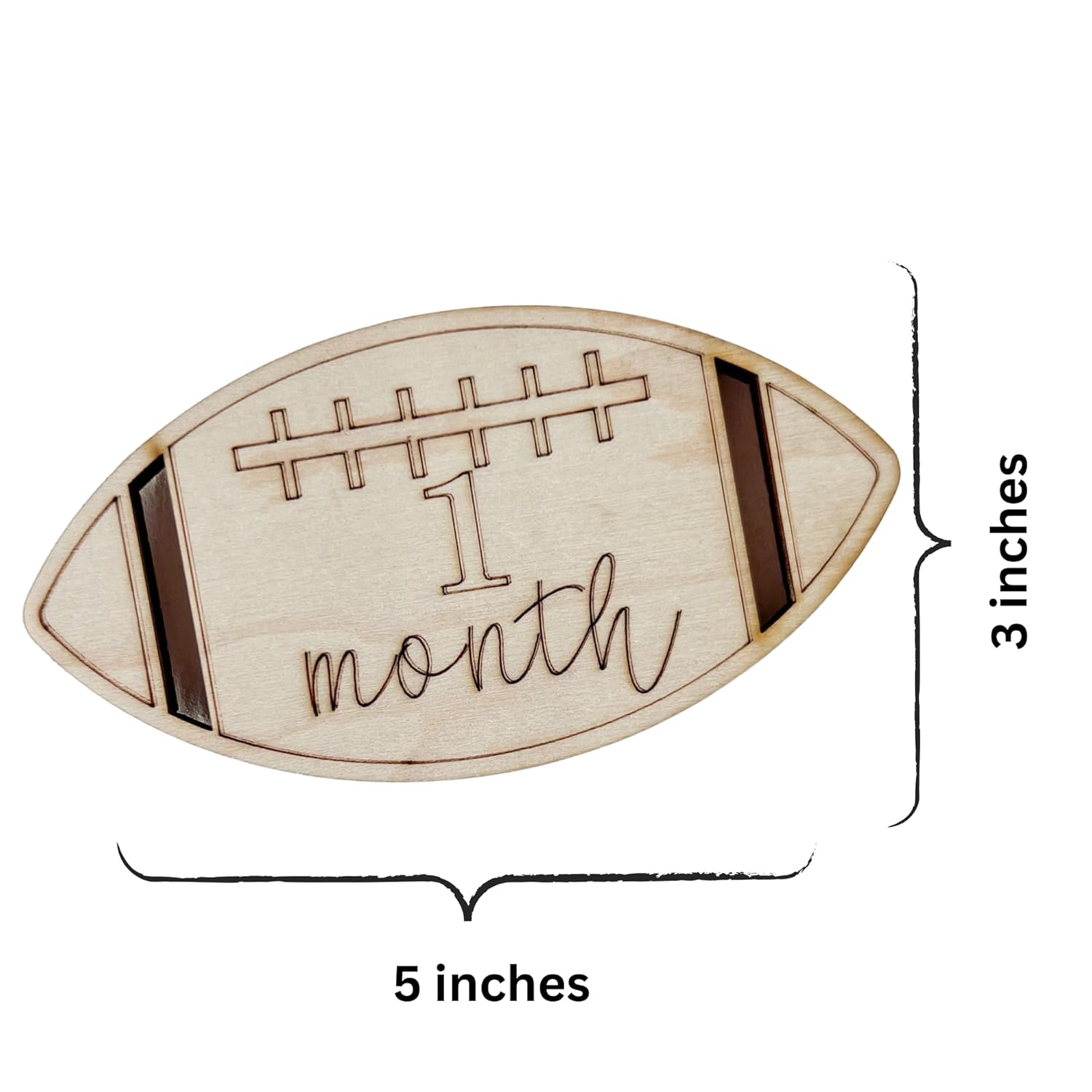 Wooden Monthly Milestone Cards 12 Months Set for Baby Growth Photos