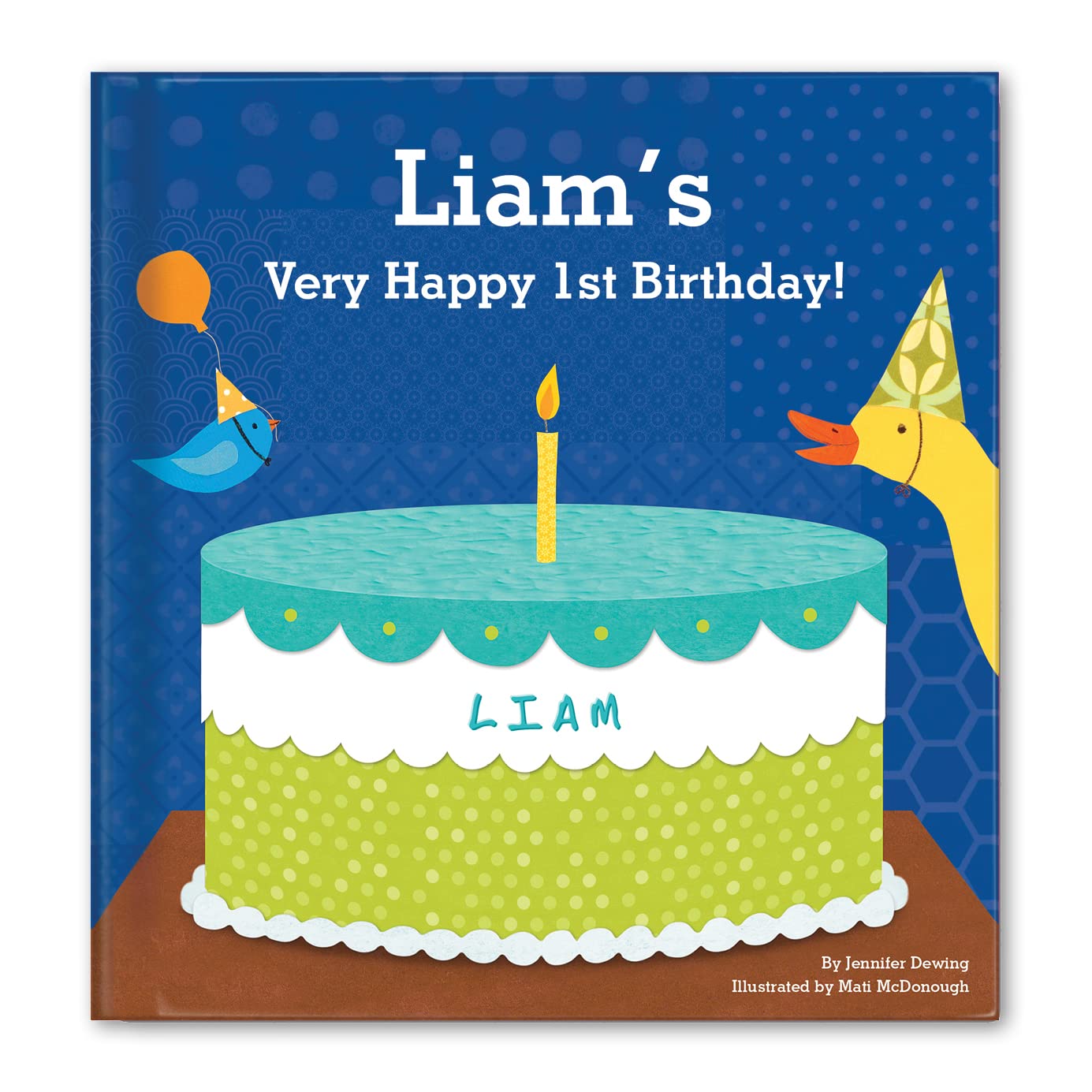 Babys First Birthday Personalized Book - Boys Blue Version