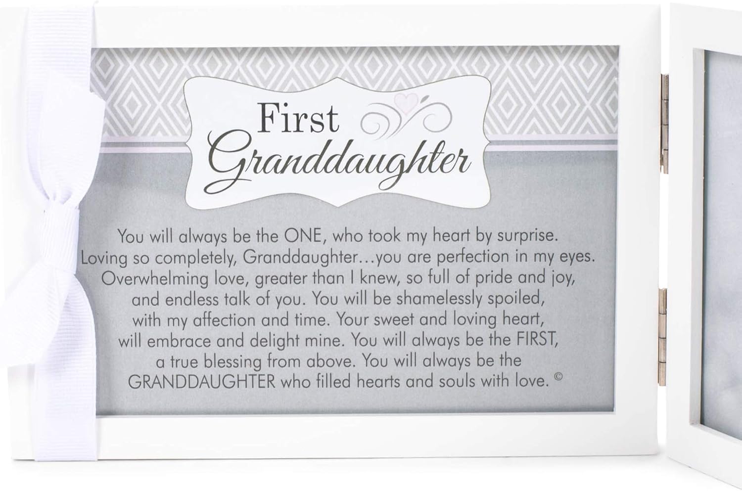 First Granddaughter Keepsake Frame - 4x6 Double Hinged with Poem