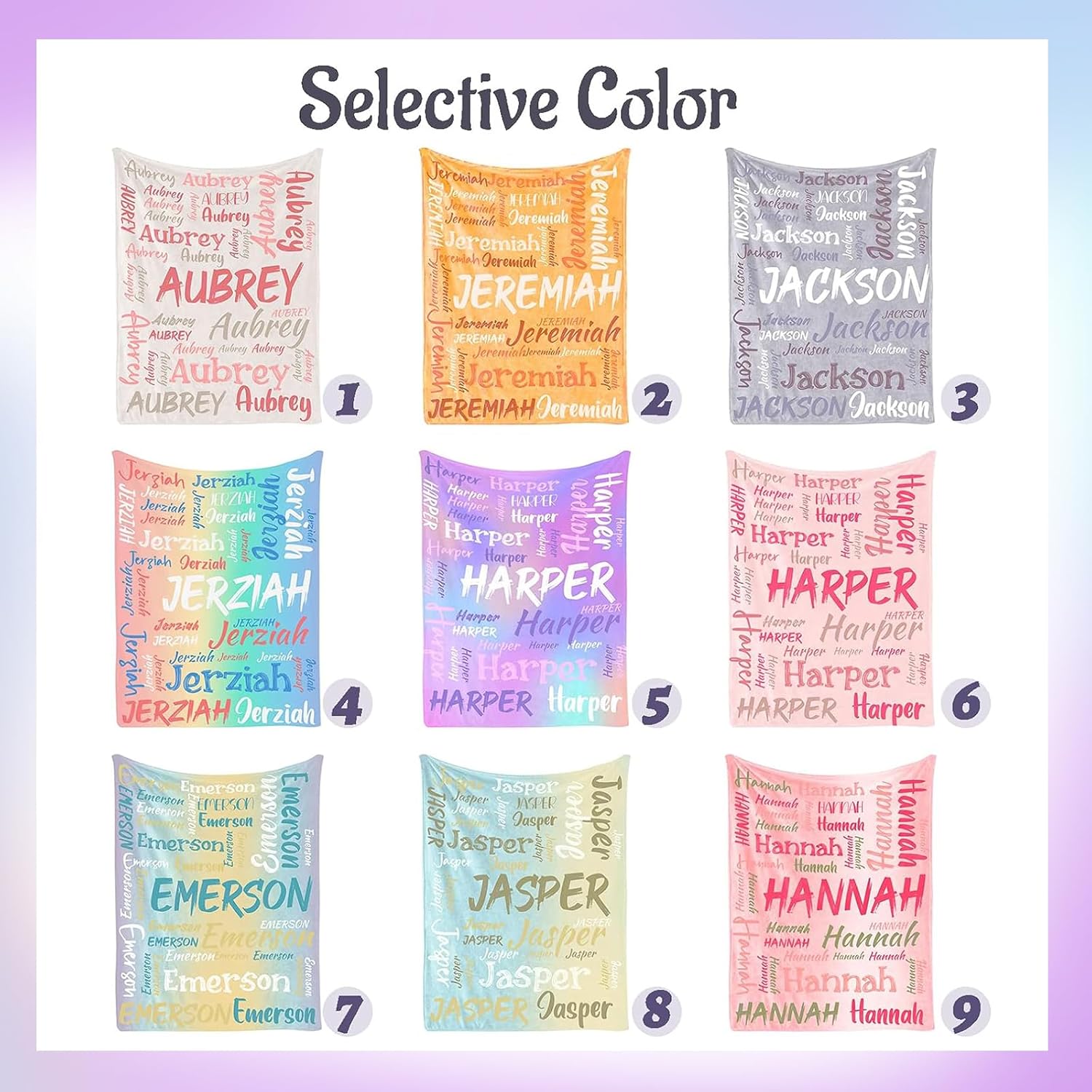 Baosity Custom Name Blanket for Kids Babies Adults