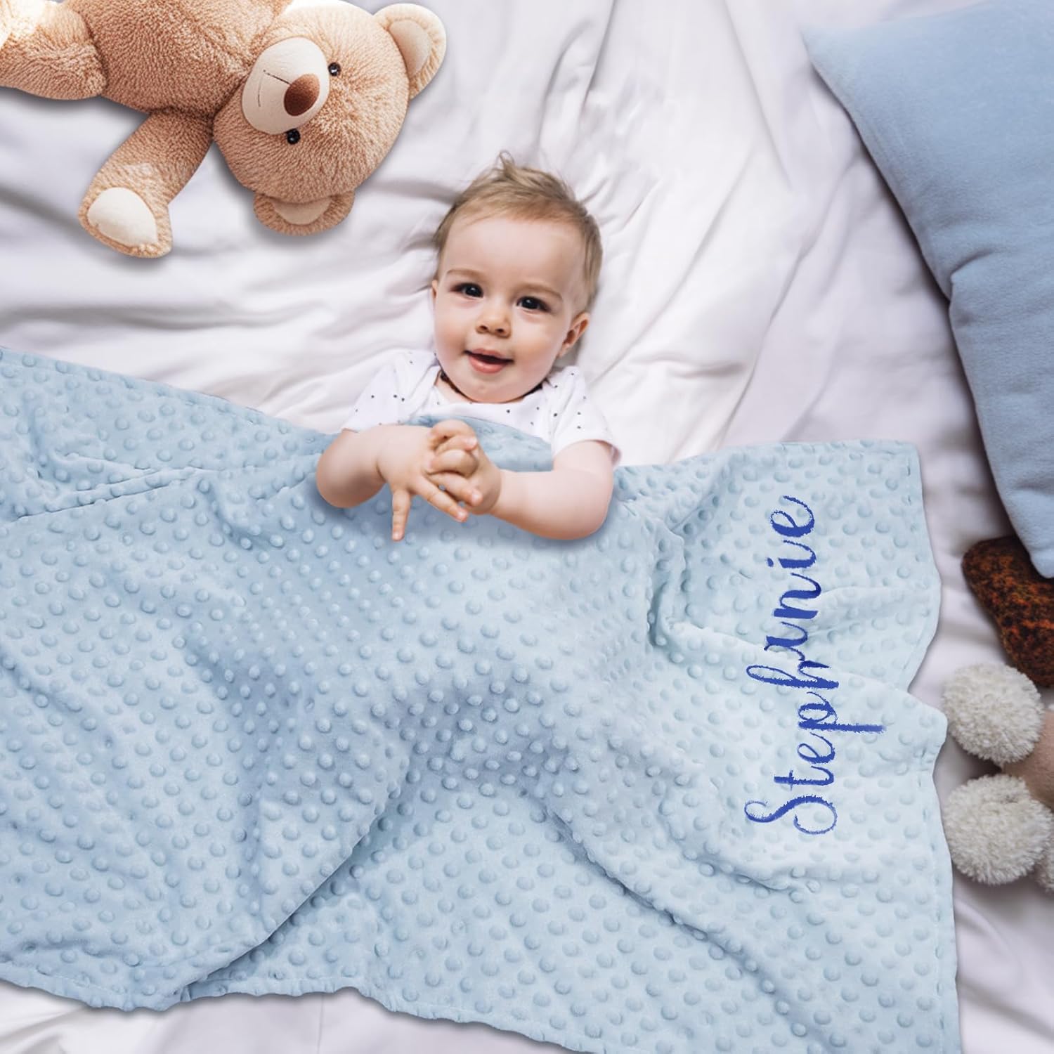 Personalized Baby Blanket with Embroidered Name 1