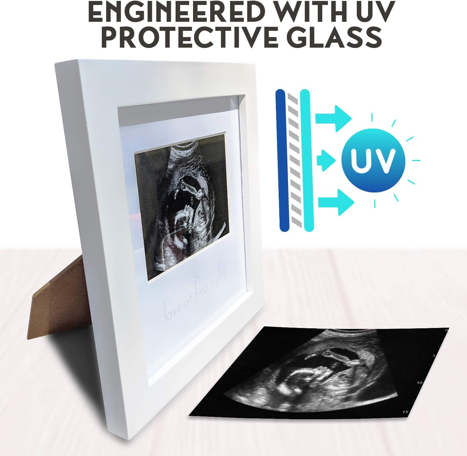 Green Pollywog Baby Sonogram Frame with Inkless Pad