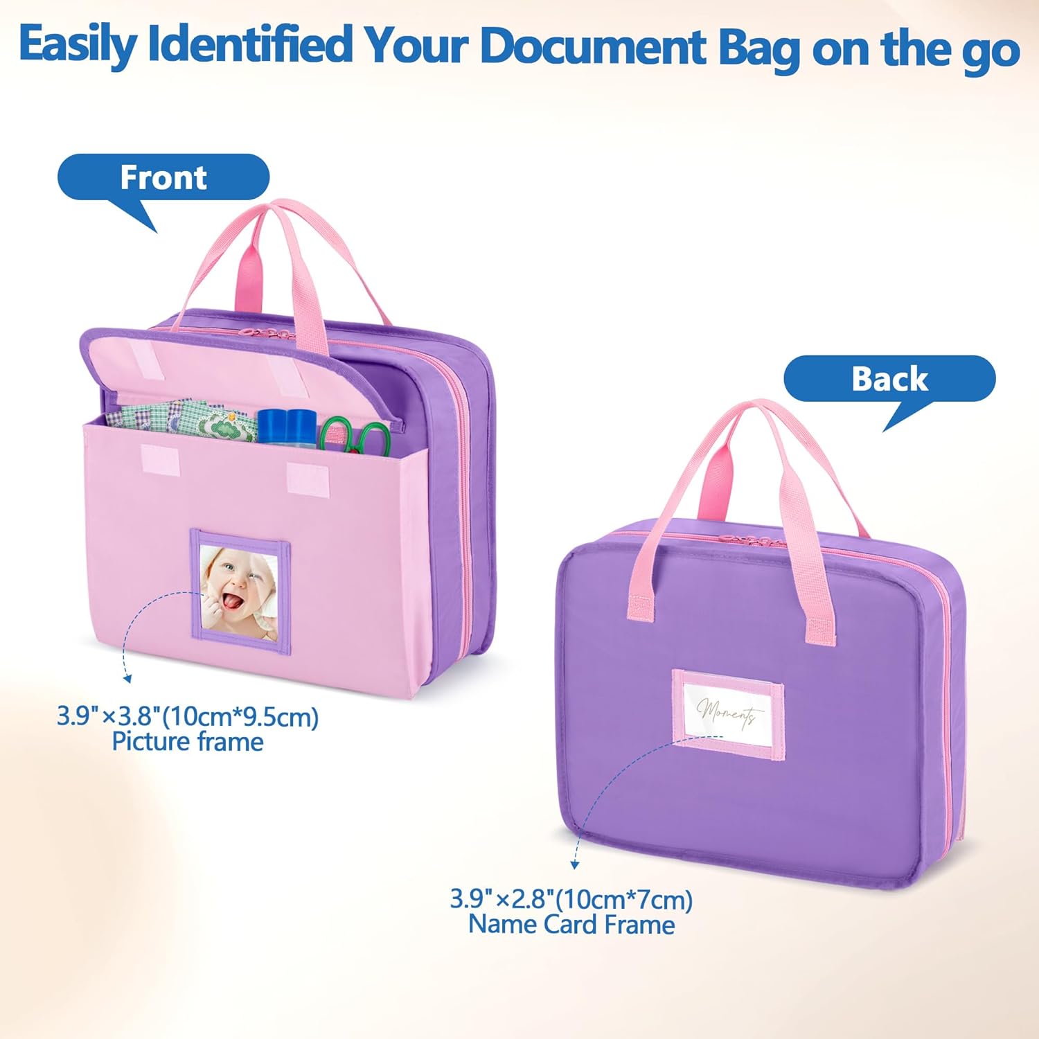 GRAOSO Baby File Organizer with Customized Photo and Name Areas 1