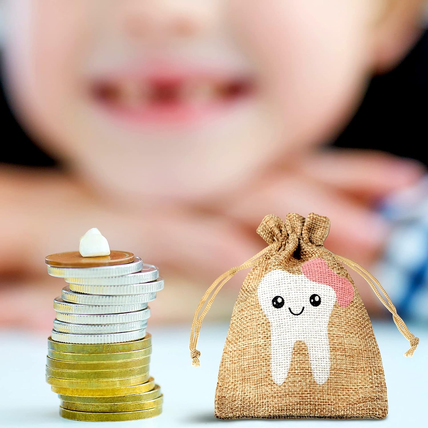 Shappy Pink Tooth Fairy Bag with Drawstring