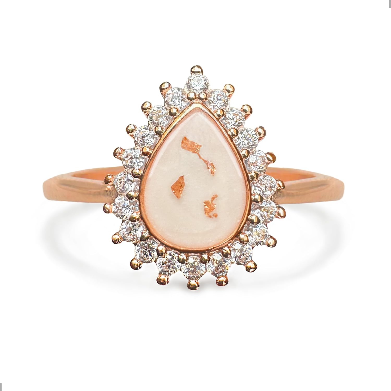 Teadrop Ring DIY Breastmilk Jewelry Kit 18K Rose Gold 1