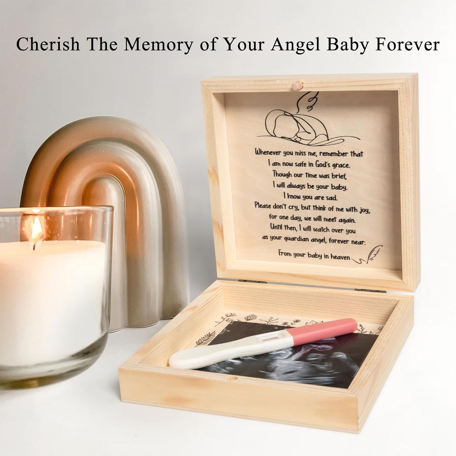 Jwitao Miscarriage Memorial keepsake box for mom and dad