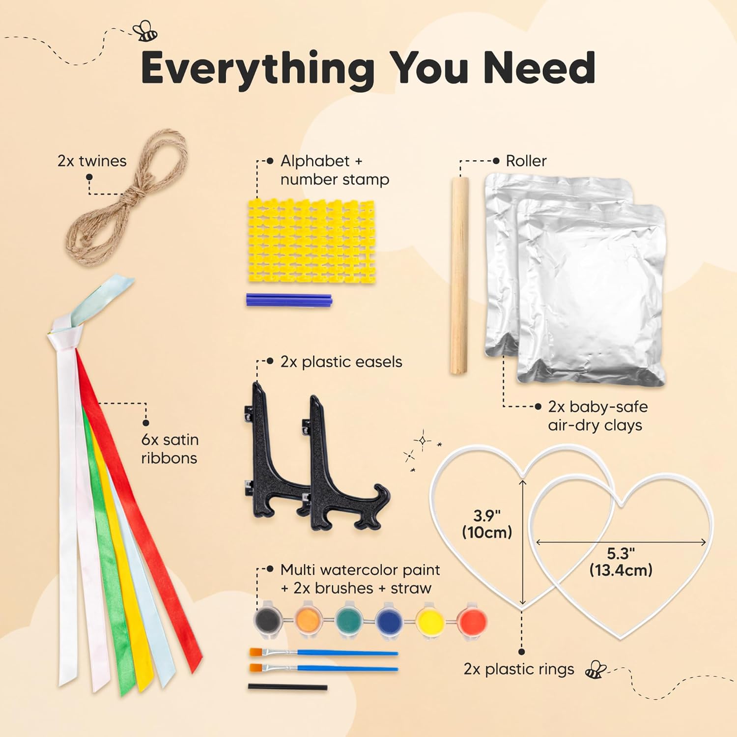 KeaBabies Baby Hand Footprint Kit - Quick Dry Ornament Kit for Newborns