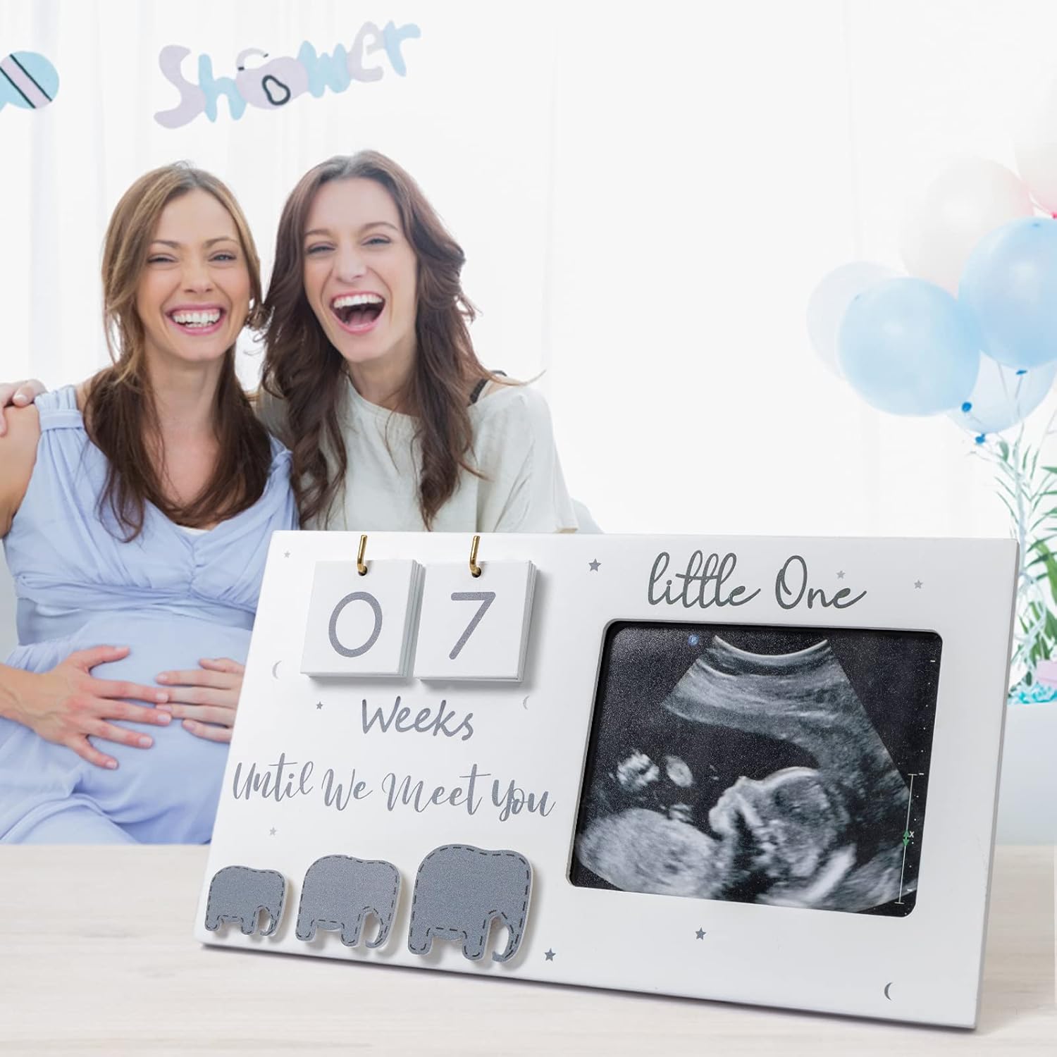 Jwitao Sonogram Picture Frame with Countdown Weeks