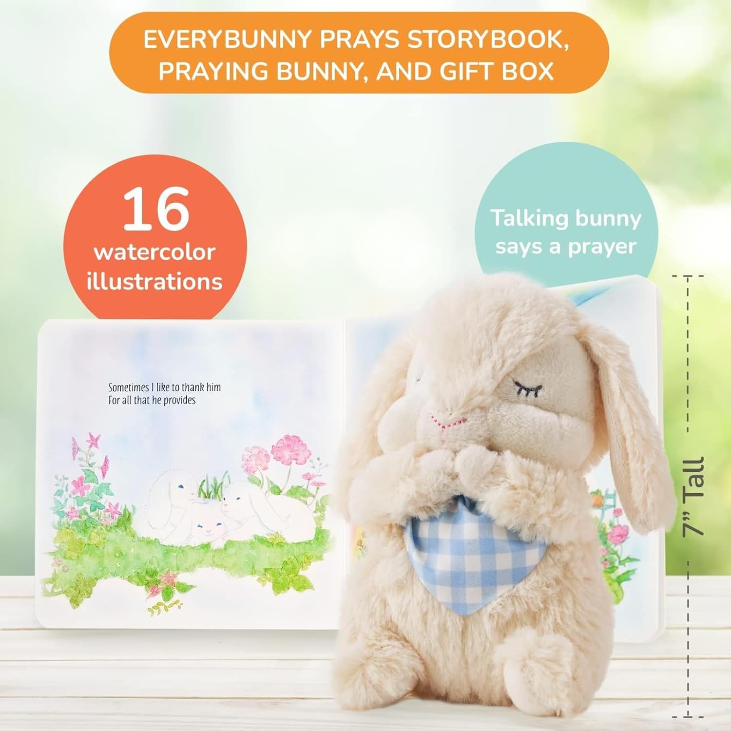 Tickle Main Praying Musical Bunny - Baptism Gift for Boys