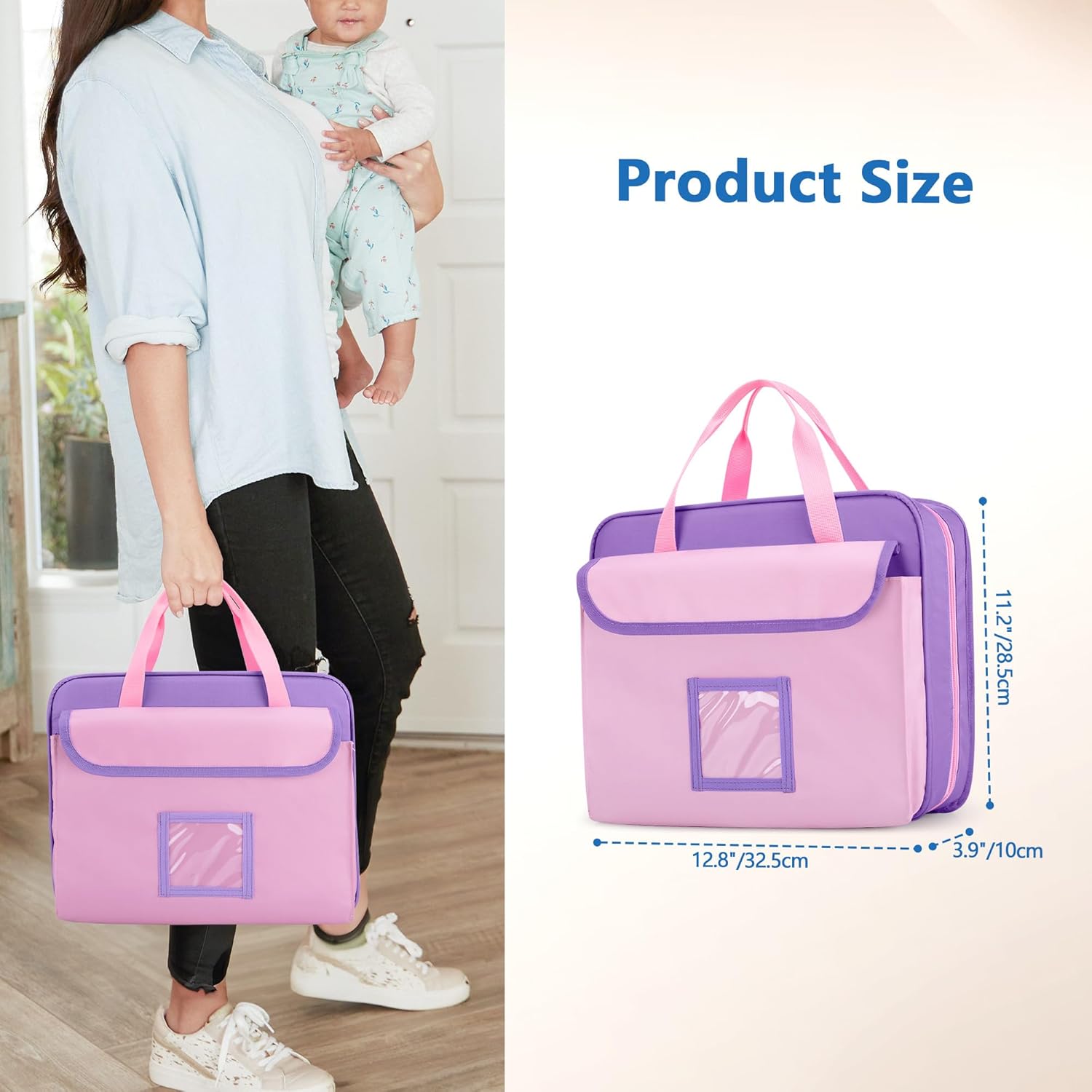 GRAOSO Baby File Organizer with Customized Photo and Name Areas 1