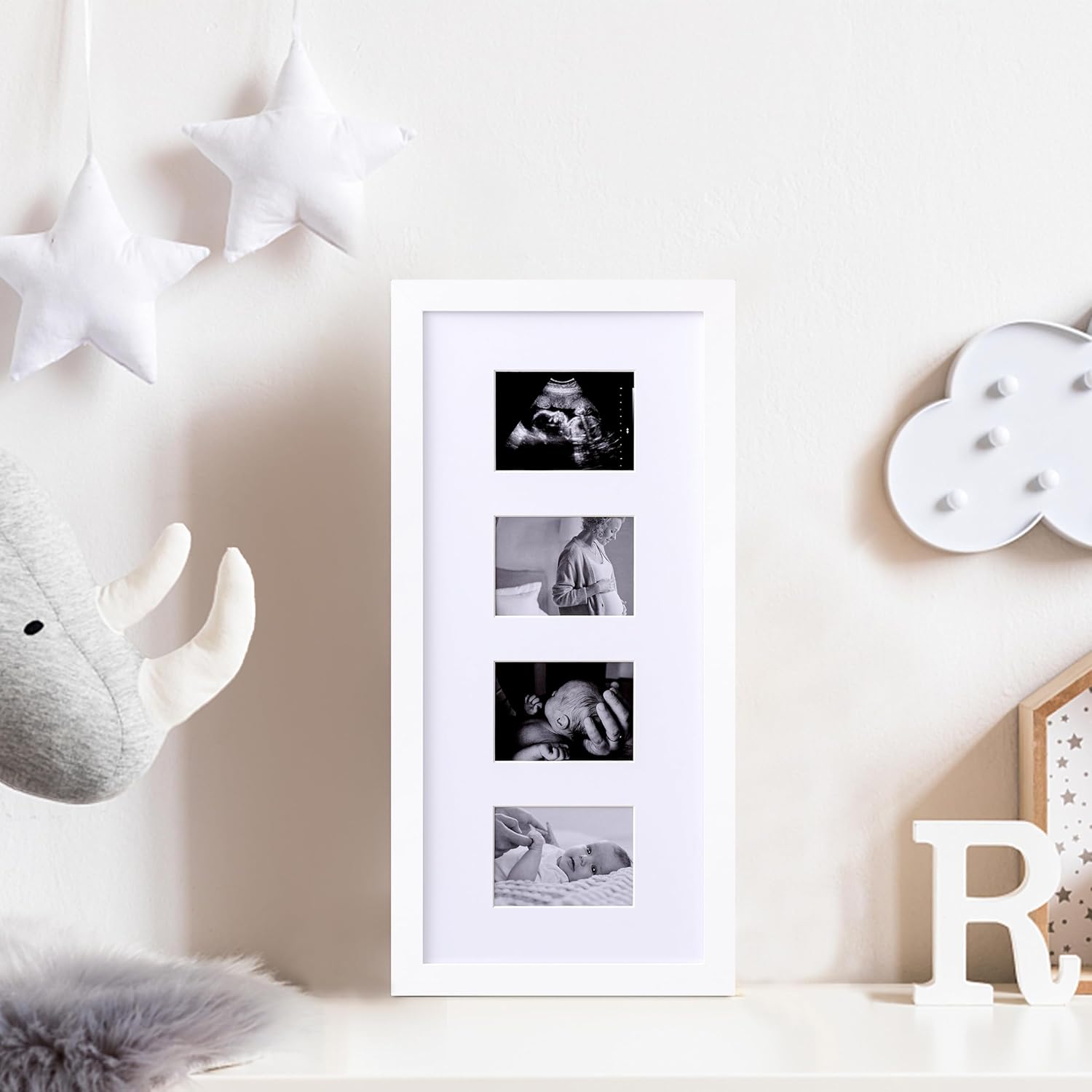 eletecpro Ultrasound Picture Frame Display 3 or 4 Photos