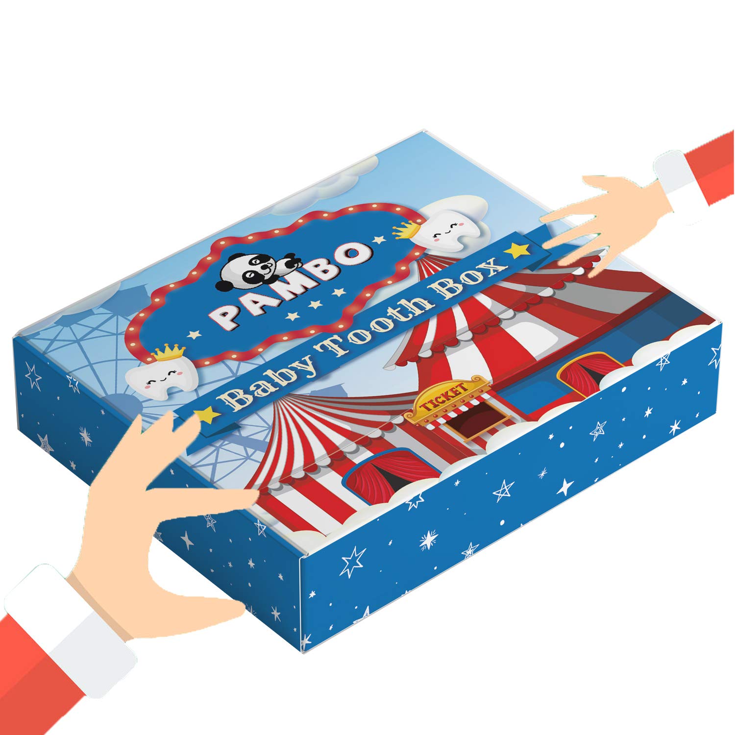 PAMBO Baby Tooth Box Keepsake for Girls 1
