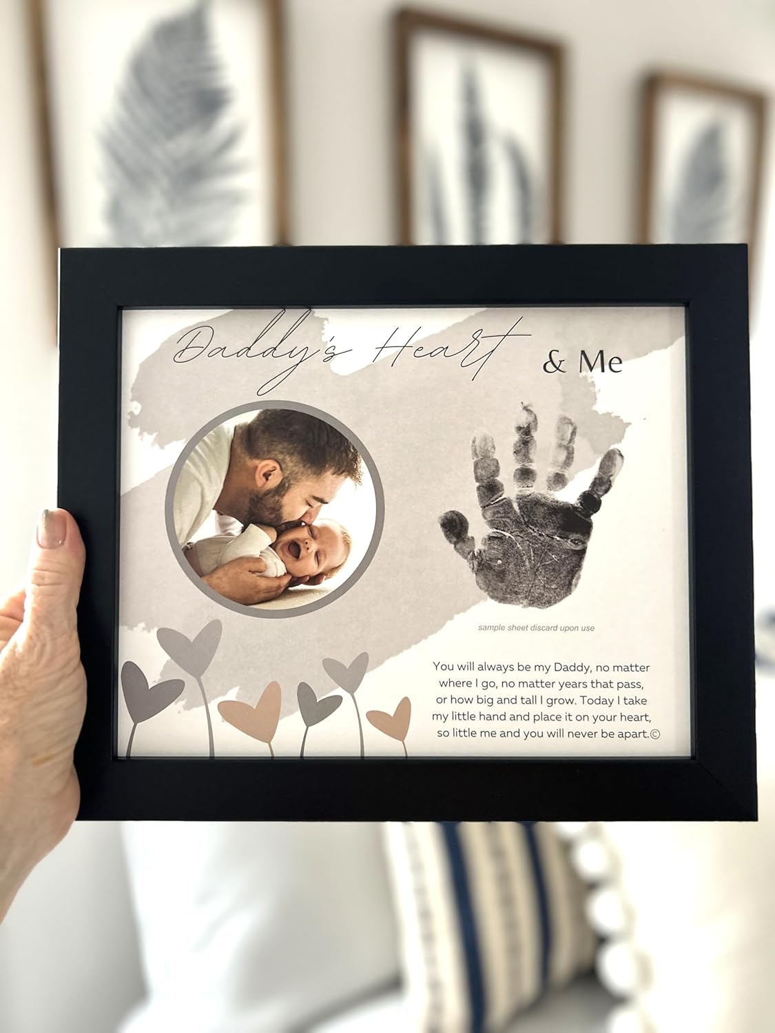 Baby Handprint Frame for Daddy - Made in USA 1