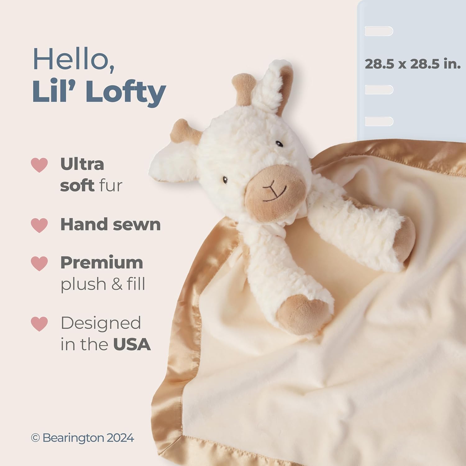 Bearington Lil Lofty Giraffe Lovey Baby Blanket