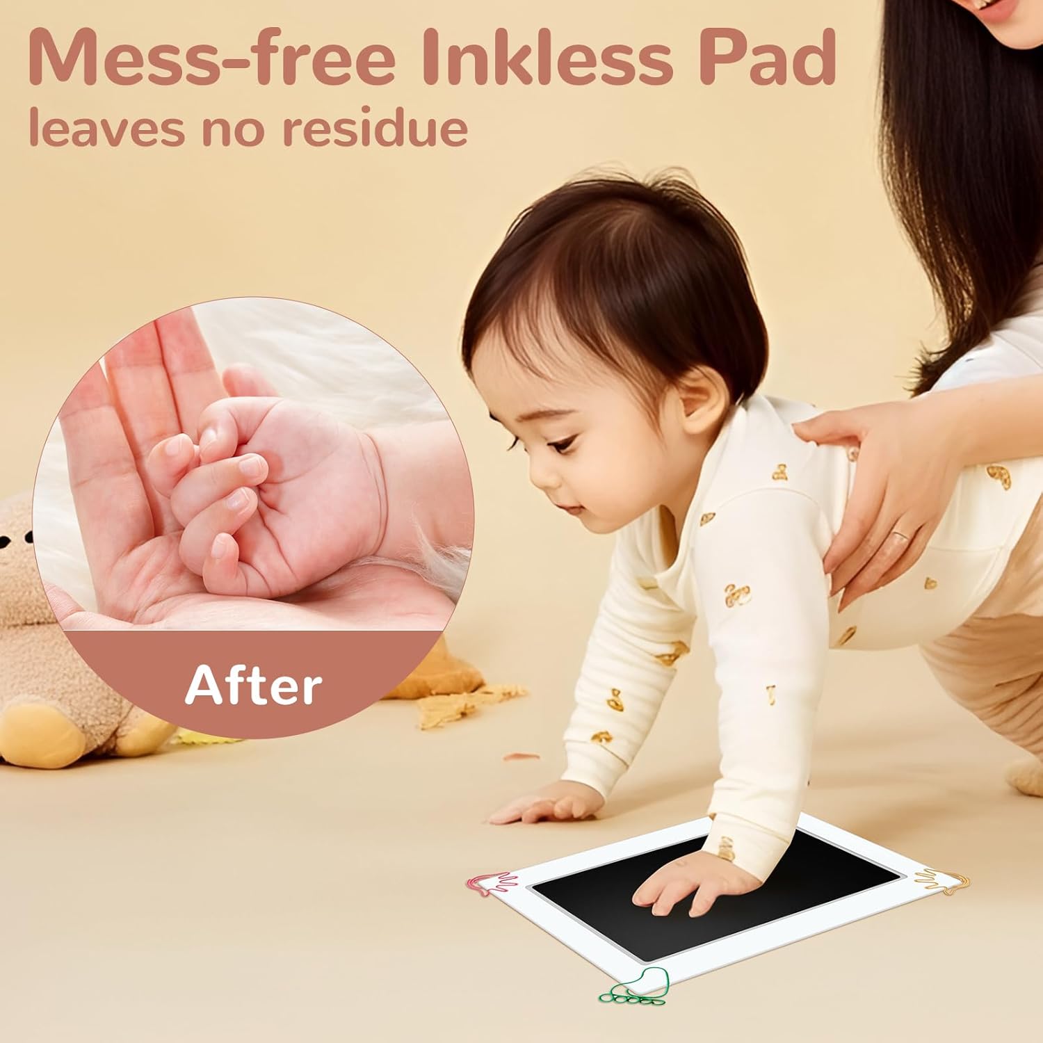 PChero 6x4 Inkless Handprint Footprint Kit for Keepsakes