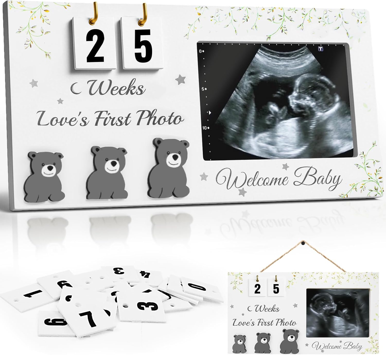 YinEpand Ultrasound Frame with Countdown and Plant Prints