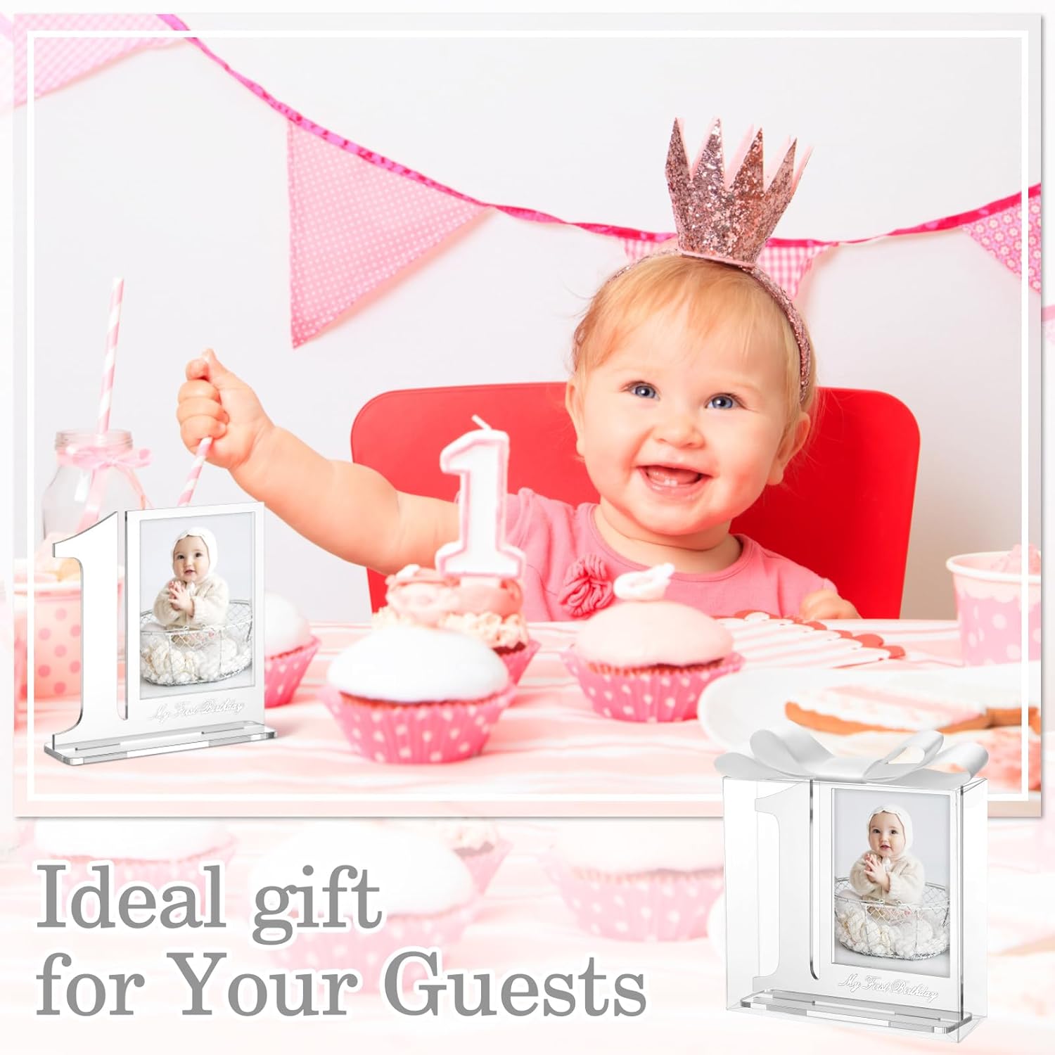 Colingmill 12 Set First Birthday Keepsake Frame Decor Set