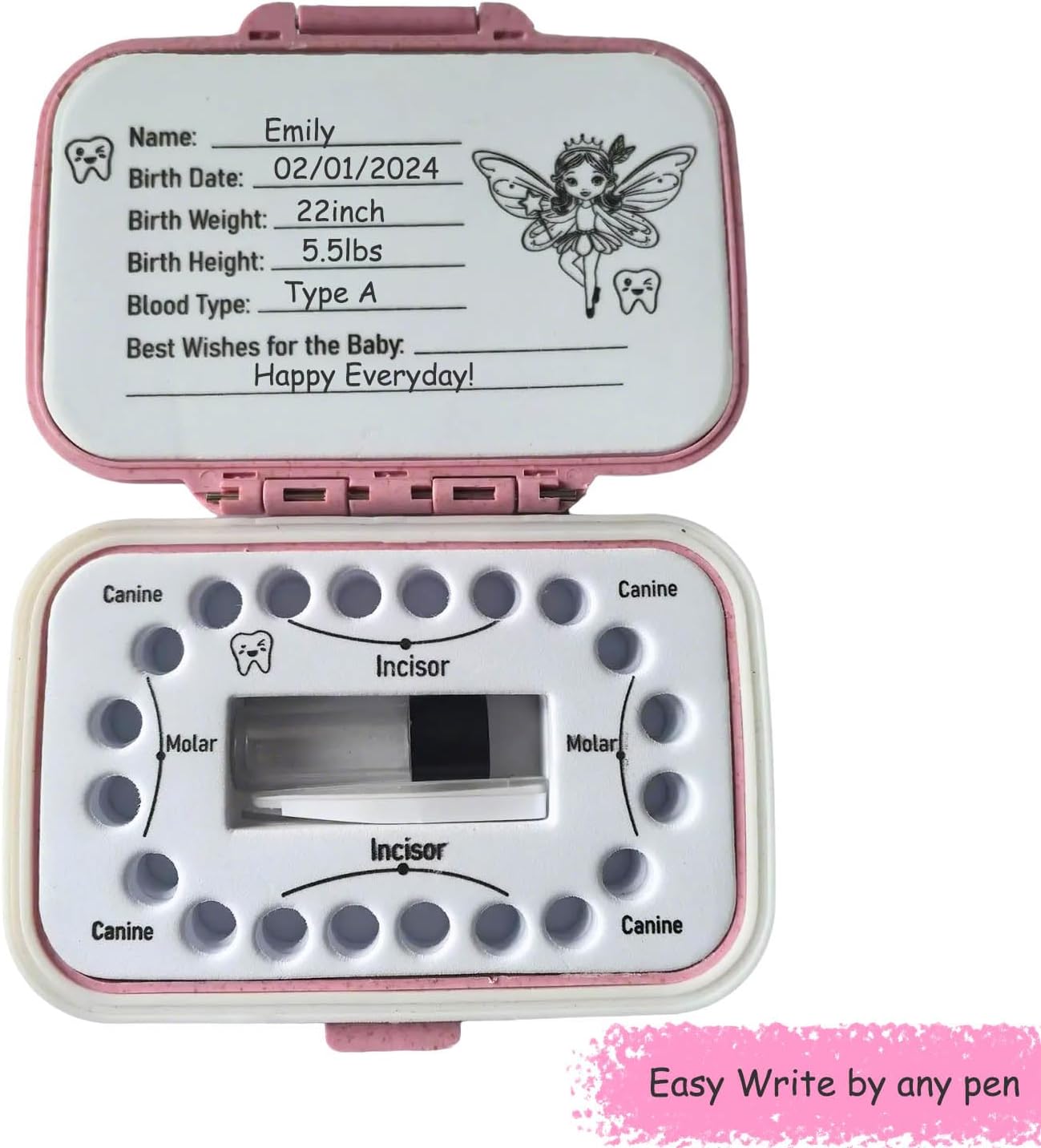FurPaw Tooth Fairy Box - Natural Wheat Straw PP Pink