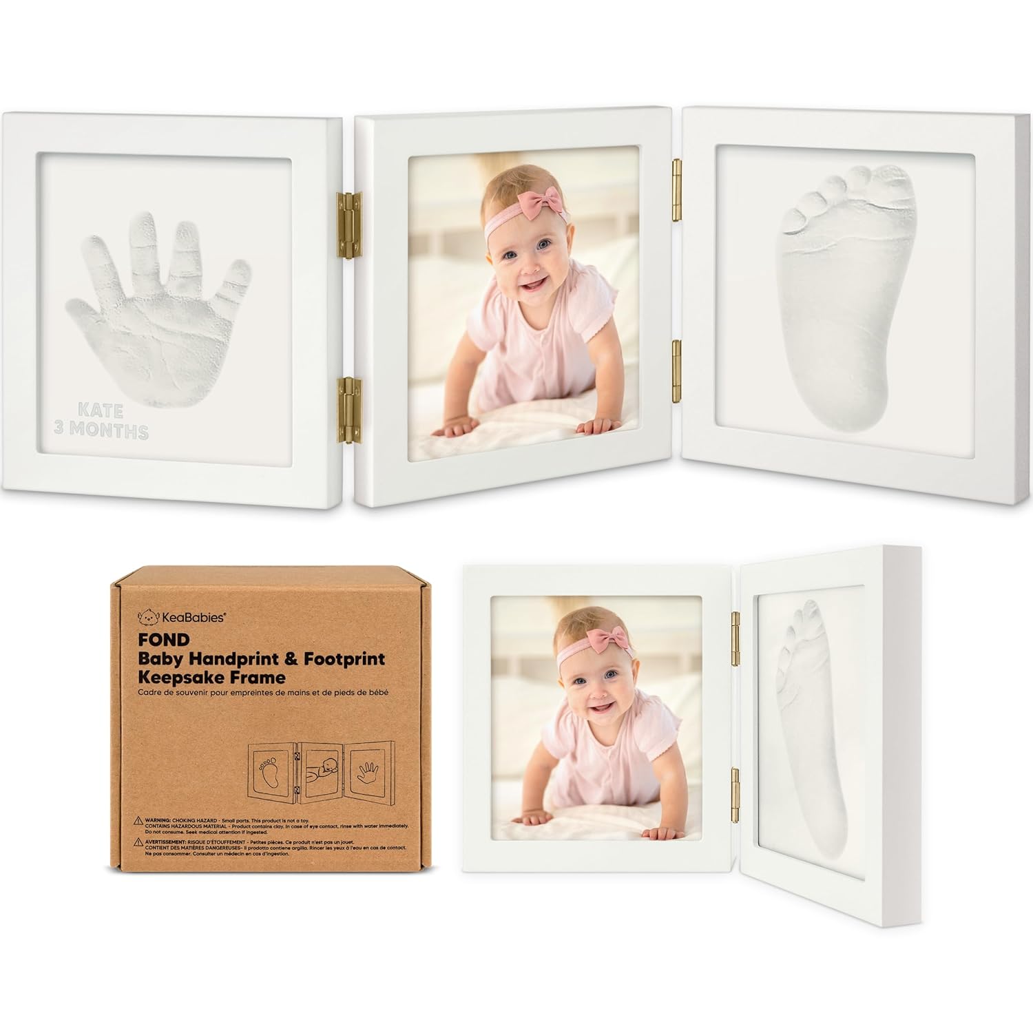 KeaBabies Baby Hand Footprint Kit - Keepsake Photo Frame