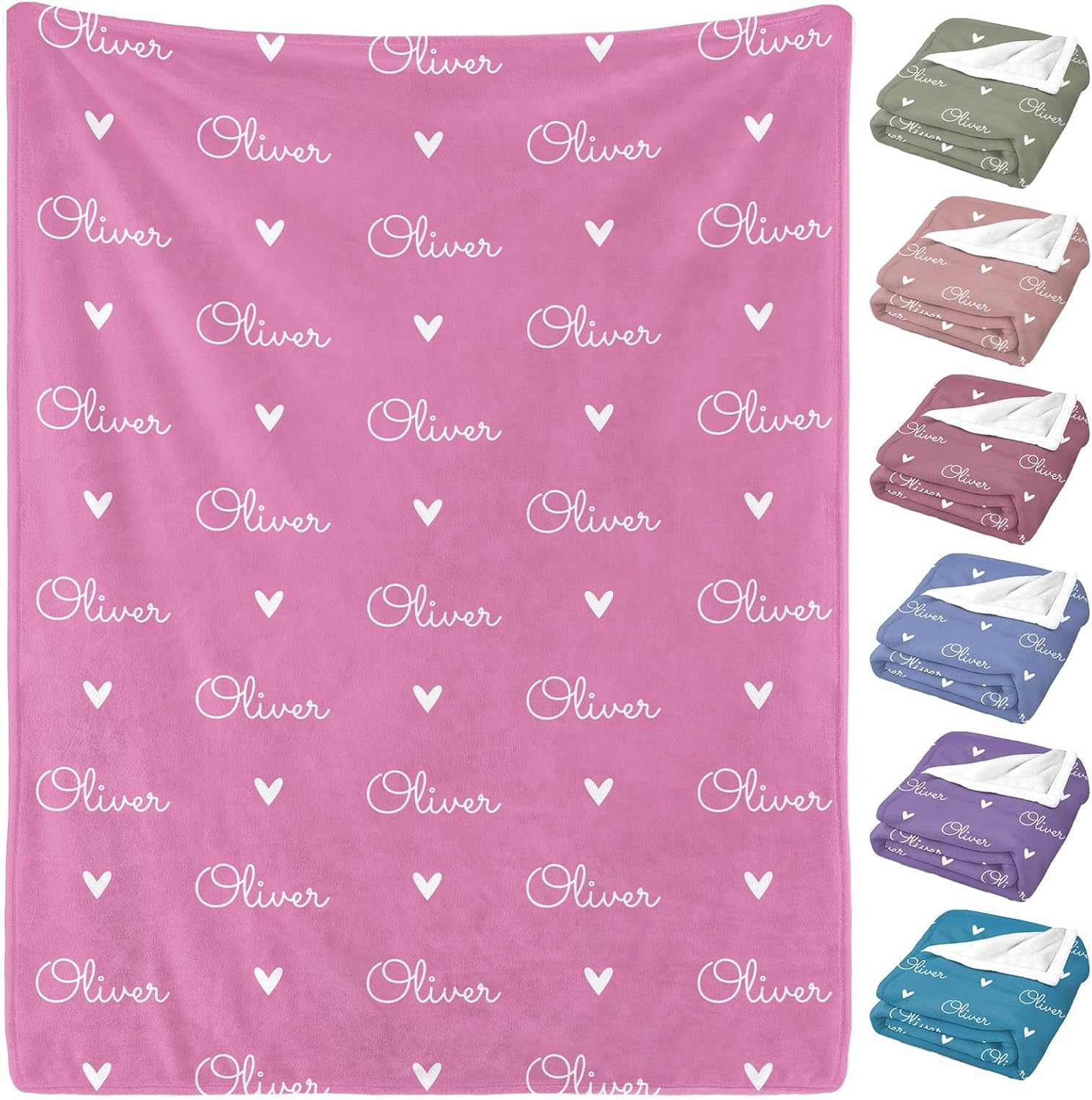 Custom Personalized Baby Blanket with Name - Super Soft Plush Fleece