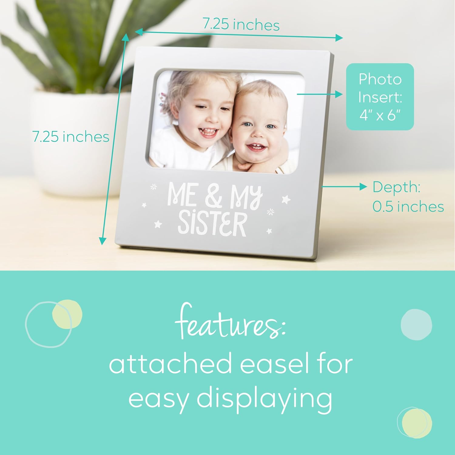 Tiny Ideas Sibling Photo Frame for Baby Keepsakes