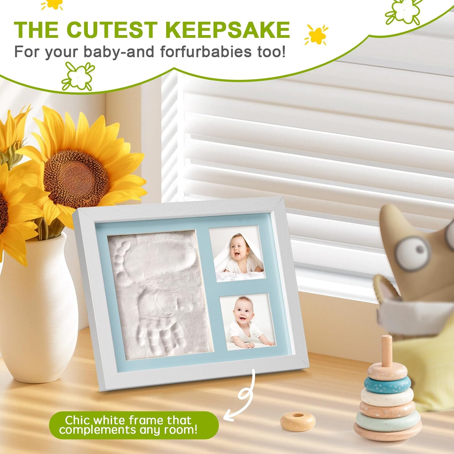 Baby Hand Footprint Kit with Frame - Newborn Keepsake