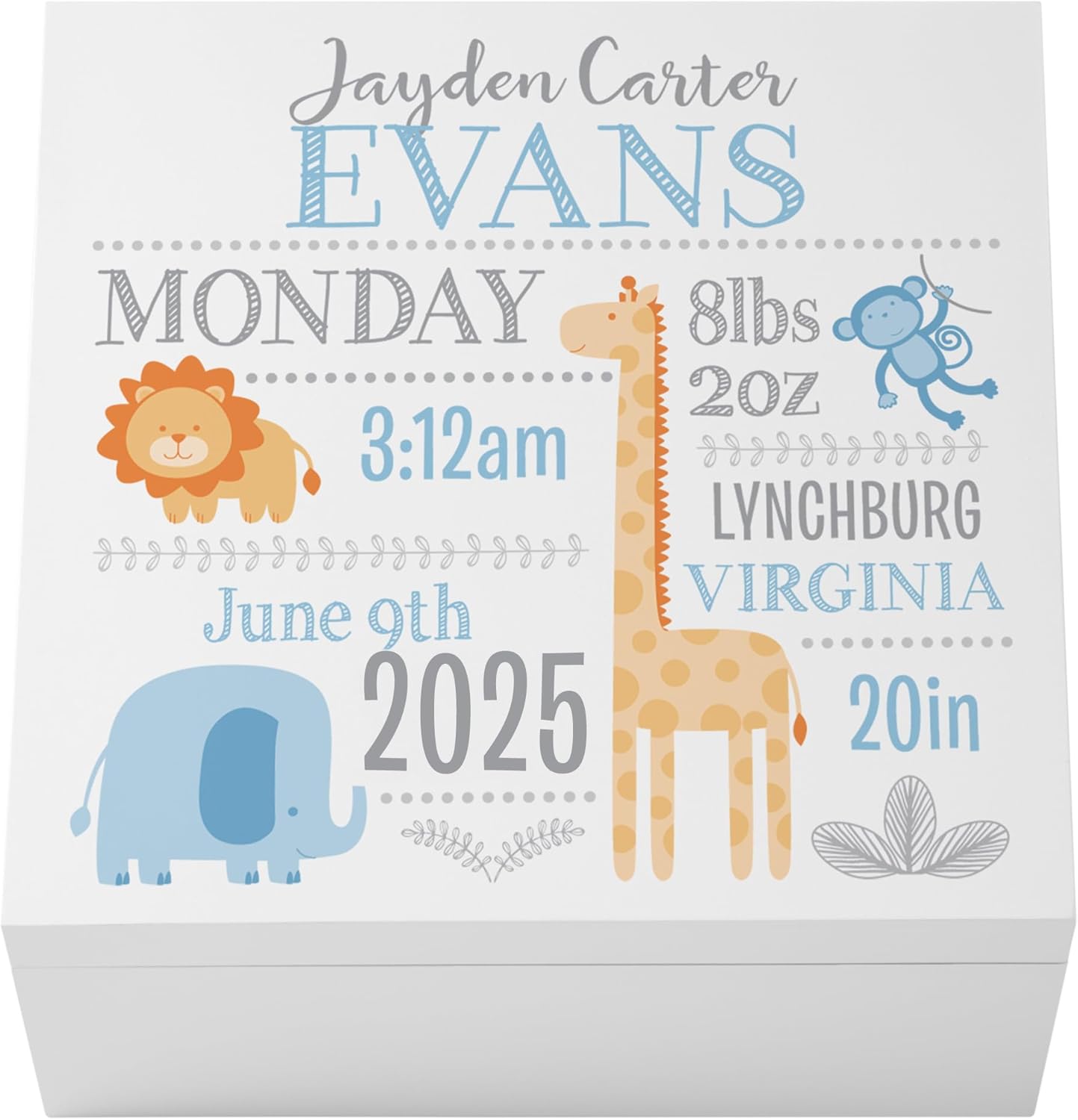 Lets Make Memories Personalized Keepsake Box for Boys