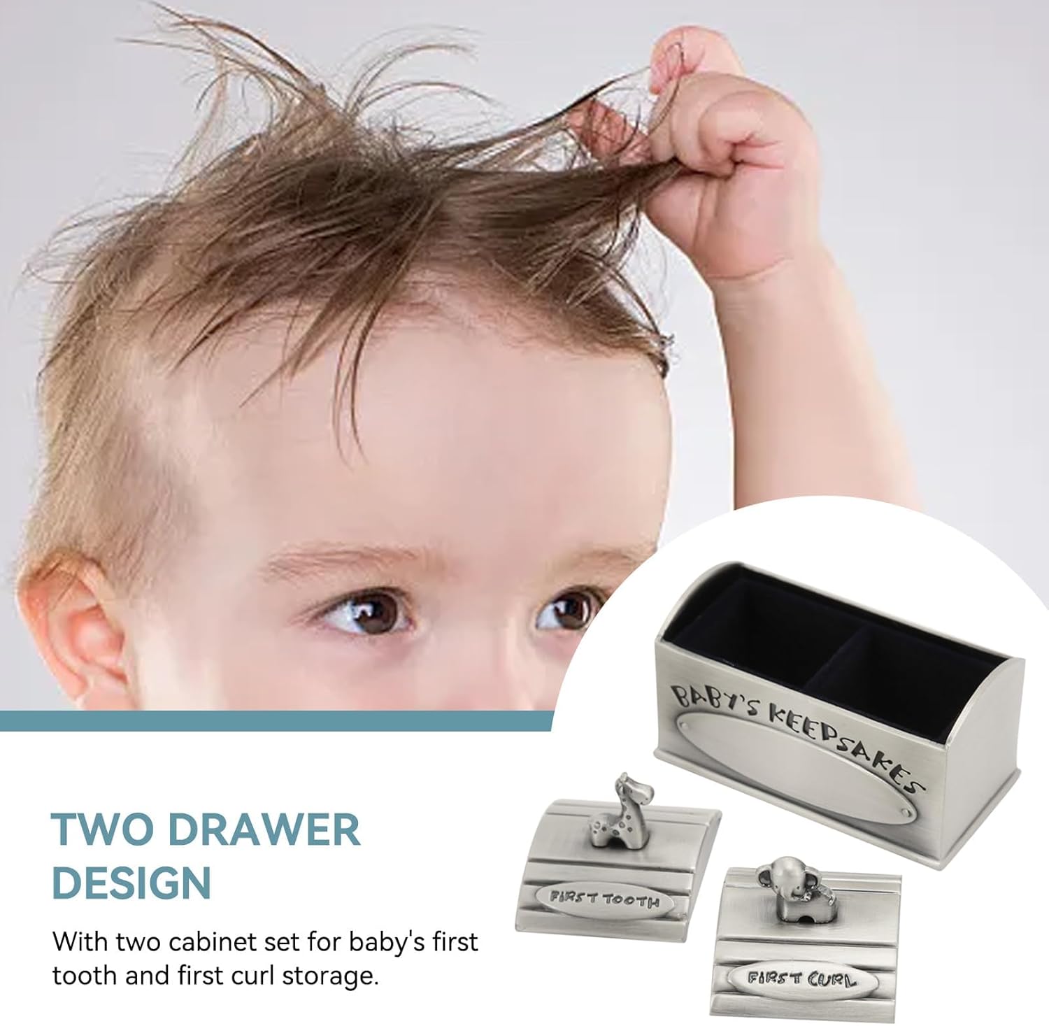 Cyrank Baby Keepsake Box with Lids