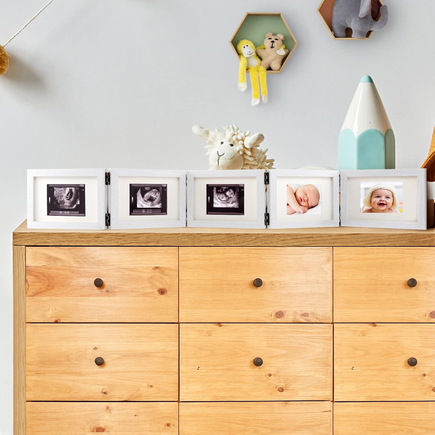 Biubee 5-Fold Baby Ultrasound Picture Frame