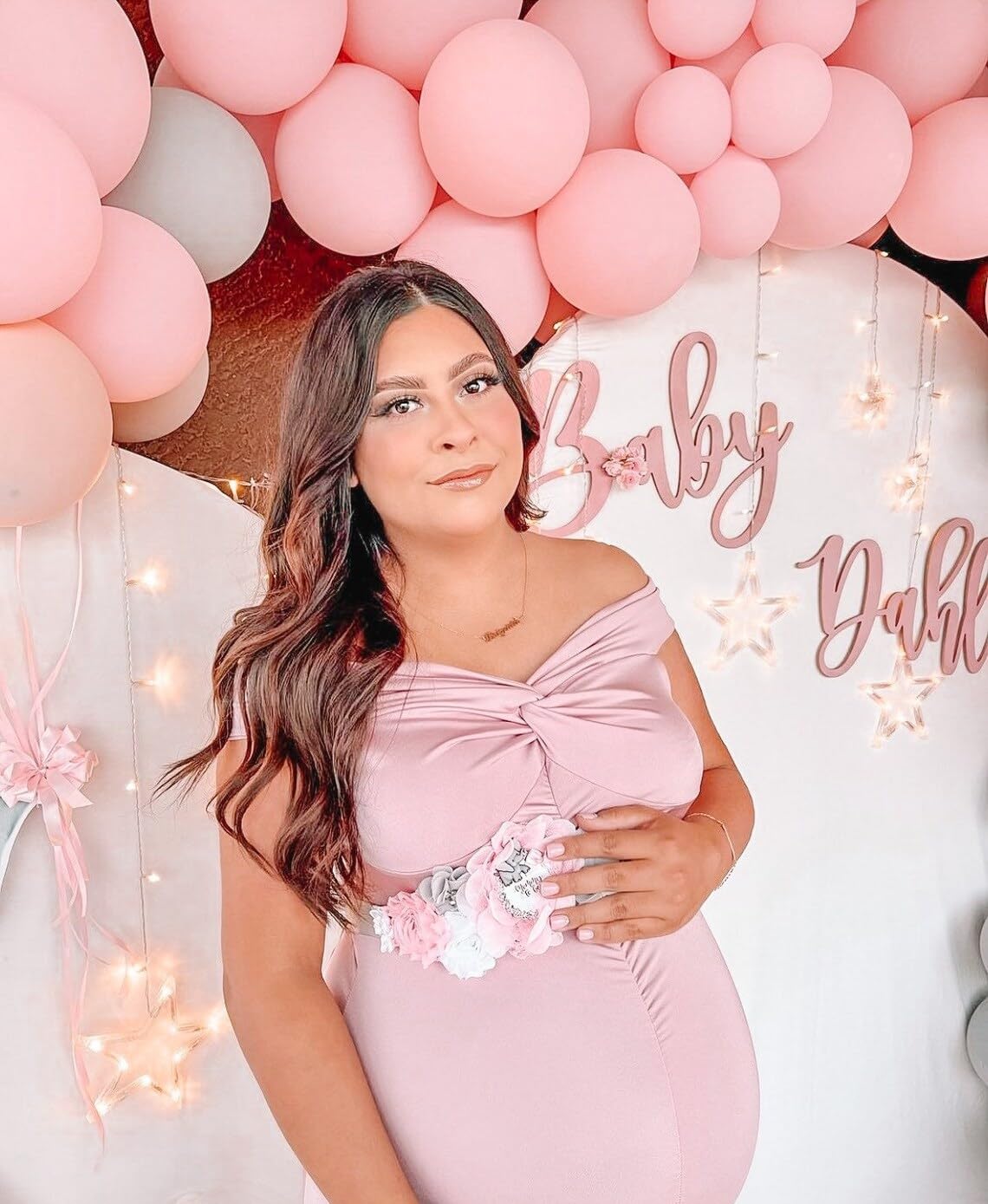 Pink Elephant Mom to Be Maternity Sash