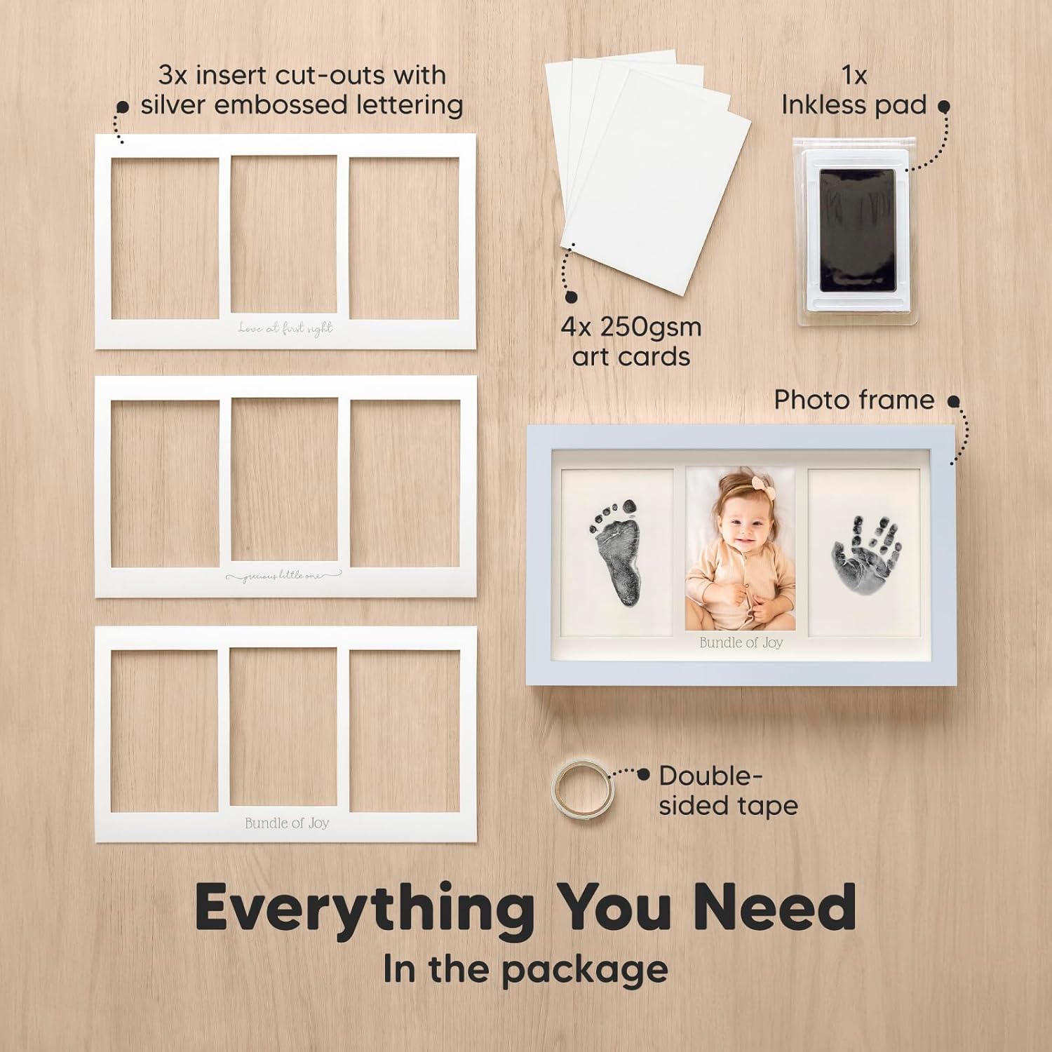 KeaBabies Inkless Hand Footprint Kit - Mist Blue