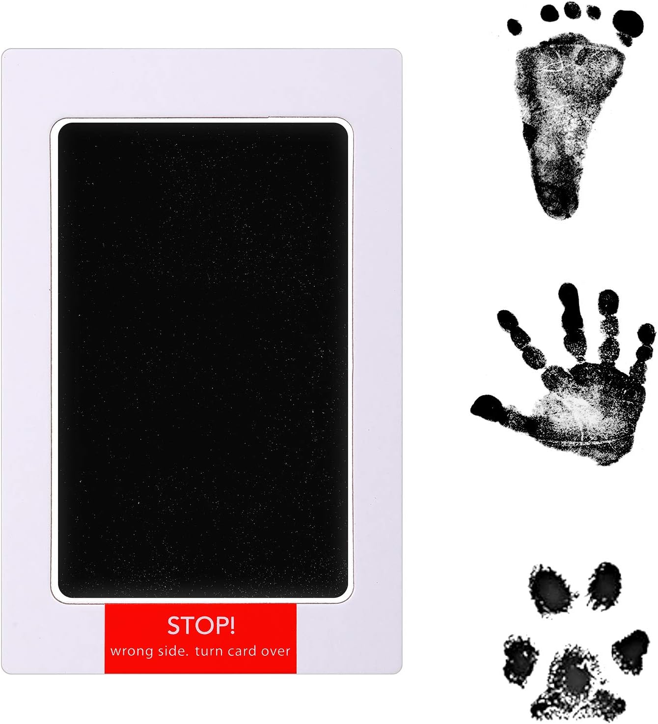 Outus 18-Piece Baby Inkless Handprint Footprint Kit with 12 Cards