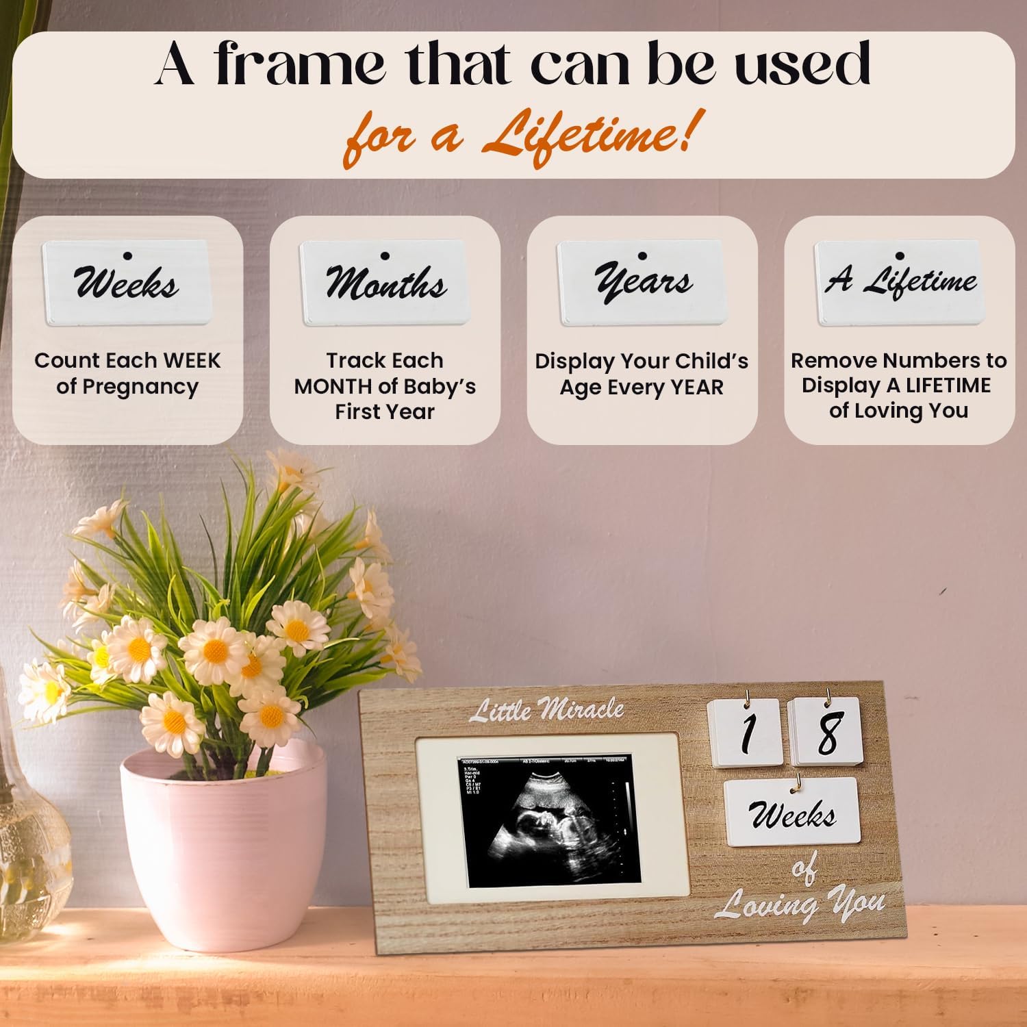 YelloIris Brown Ultrasound Keepsake Frame