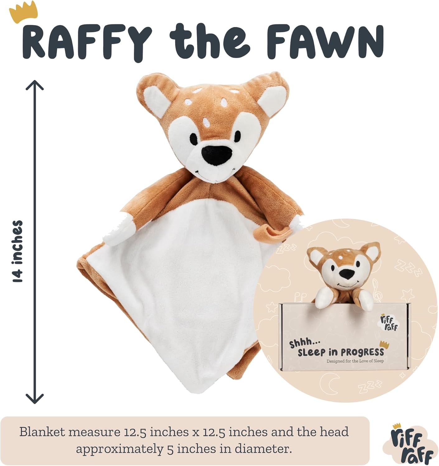 Riff Raff Sleep Soother Lullaby Plush for Newborns 0 Months